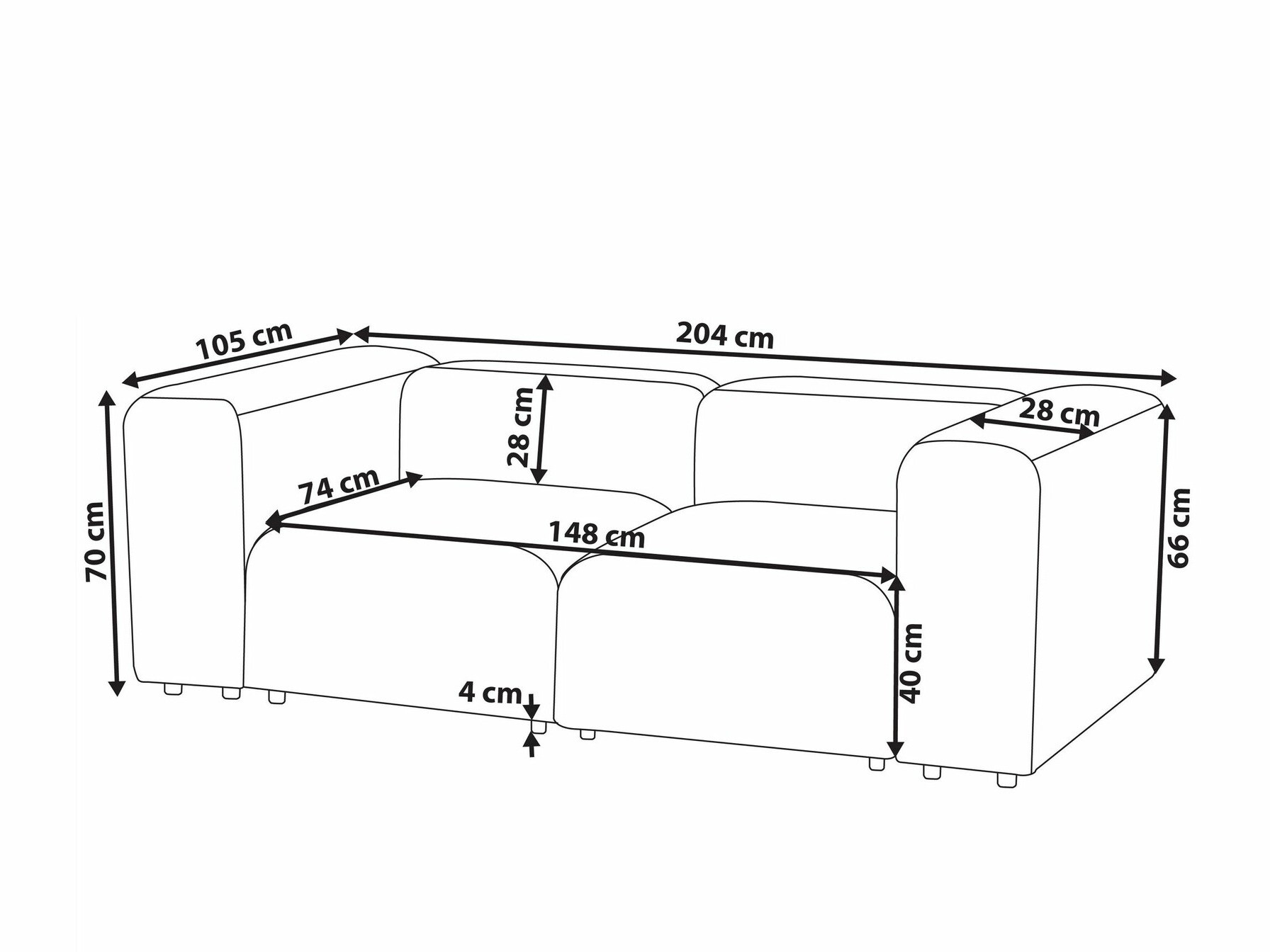 Модульный диван Balcoro 100 (Крем)