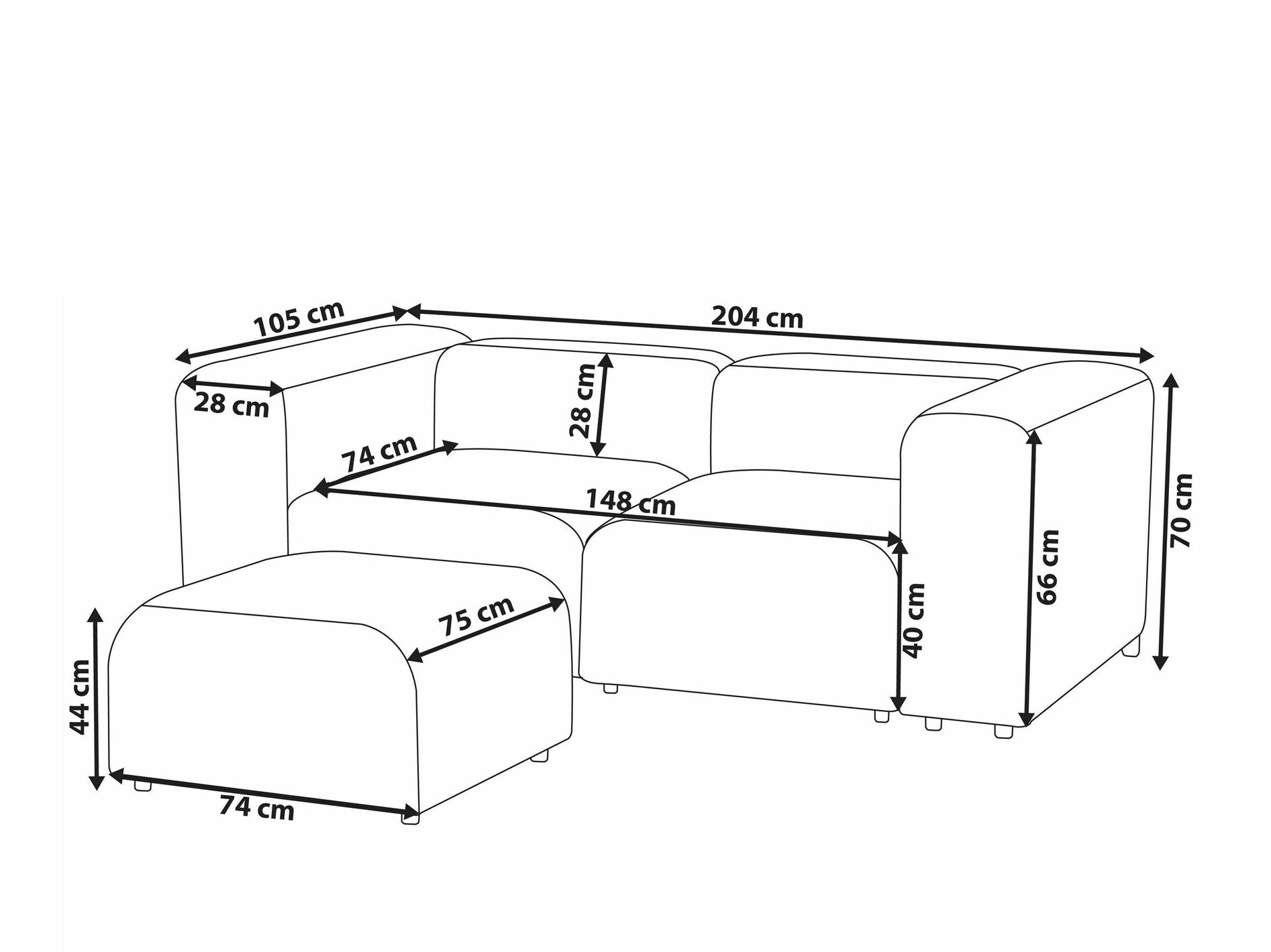 Модульный диван Balcoro 100 (Зелёный)
