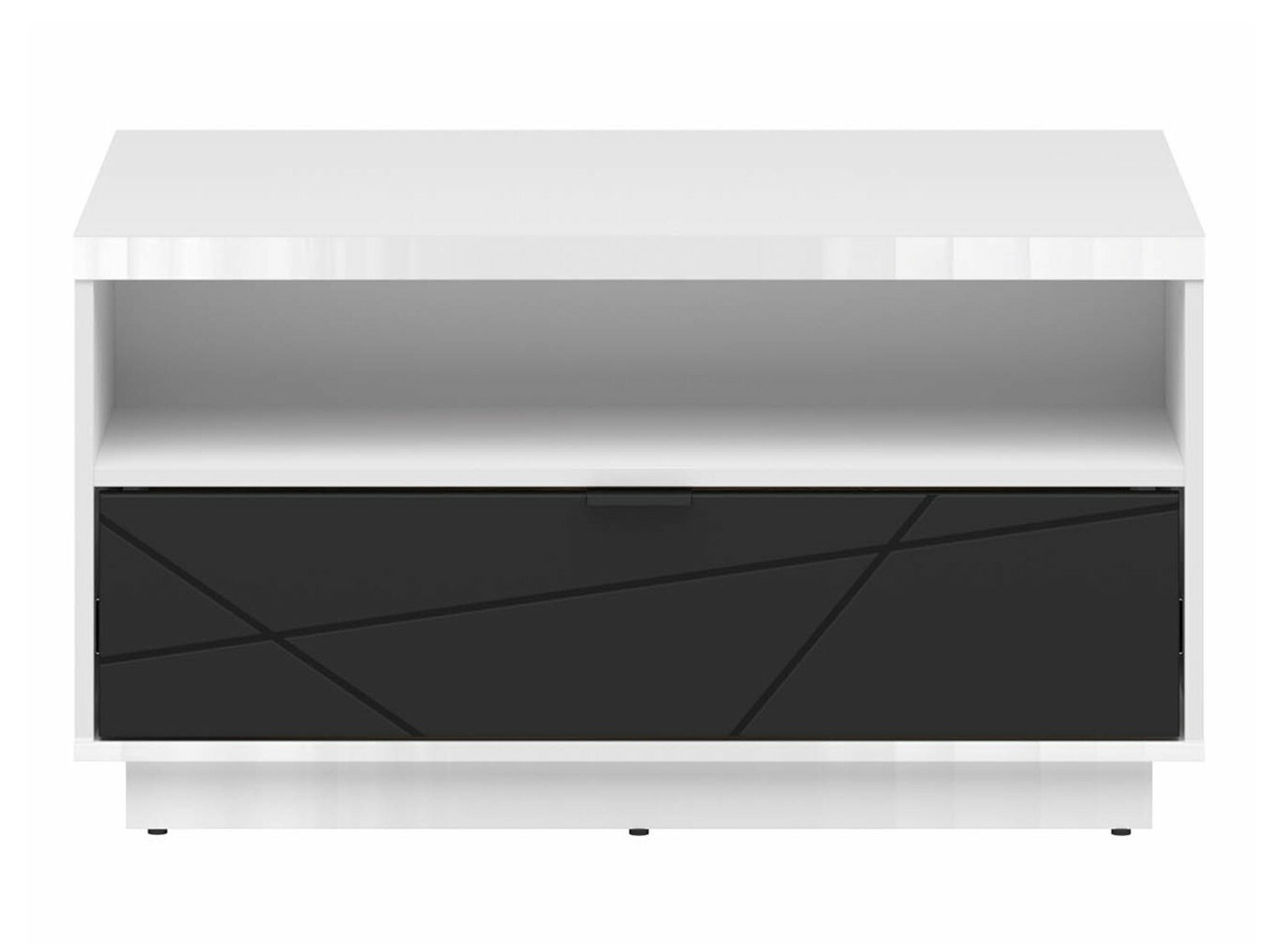 Журнальный столик Fivale 117 (Глянцевый белый + Матовый черный)