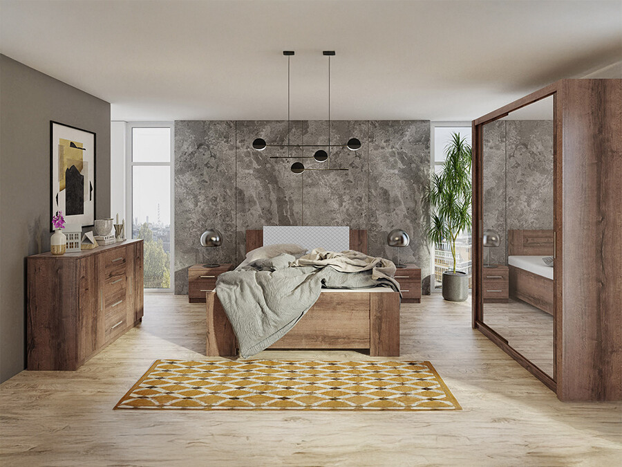 Guļamistabas komplekts Catromi 113 (Monastery ozols + Soft Pik 029)