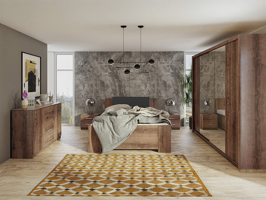 Guļamistabas komplekts Catromi 115 (Monastery ozols + Soft Pik 011)