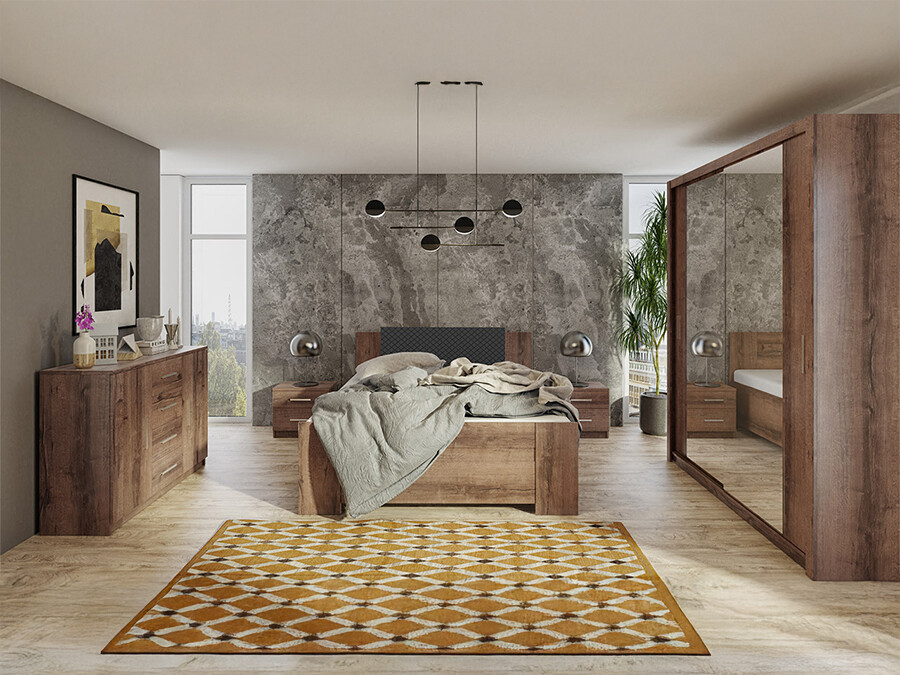 Guļamistabas komplekts Catromi 121 (Monastery ozols + Soft Pik 011)