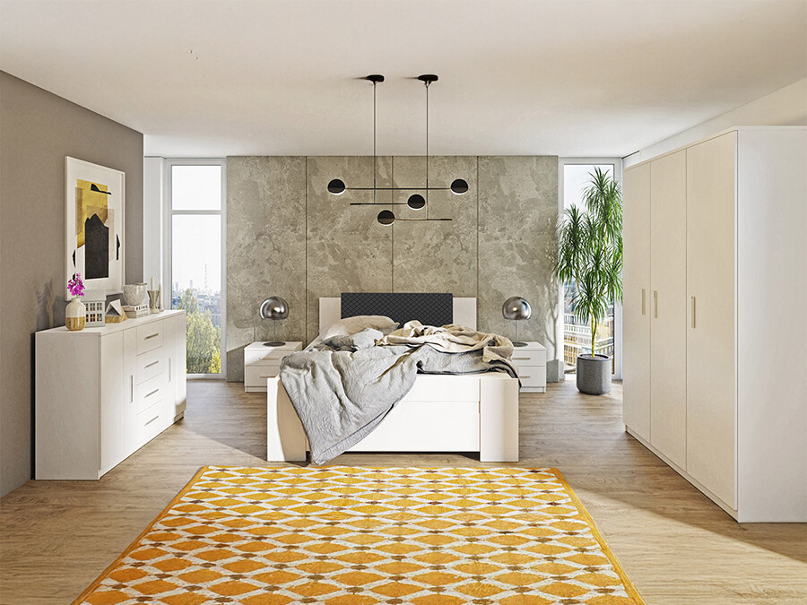 Guļamistabas komplekts Catromi 123 (Balts + Soft Pik 011)