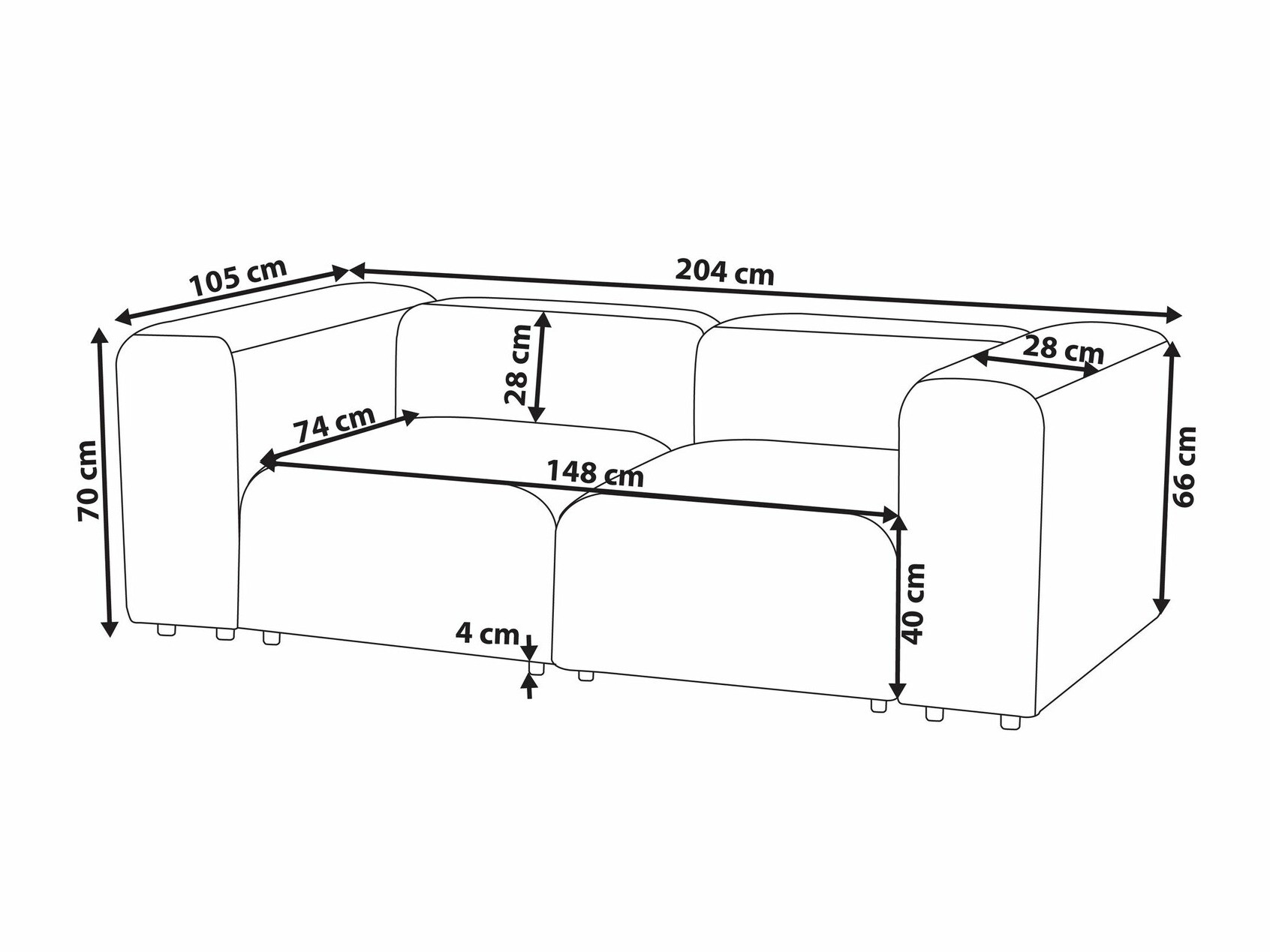 Moduļu dīvāns Balcoro 101 (Bēšs)