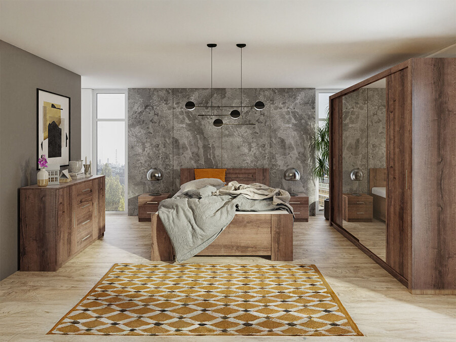 Спальный гарнитур Catromi 115 (Монастырский дуб)