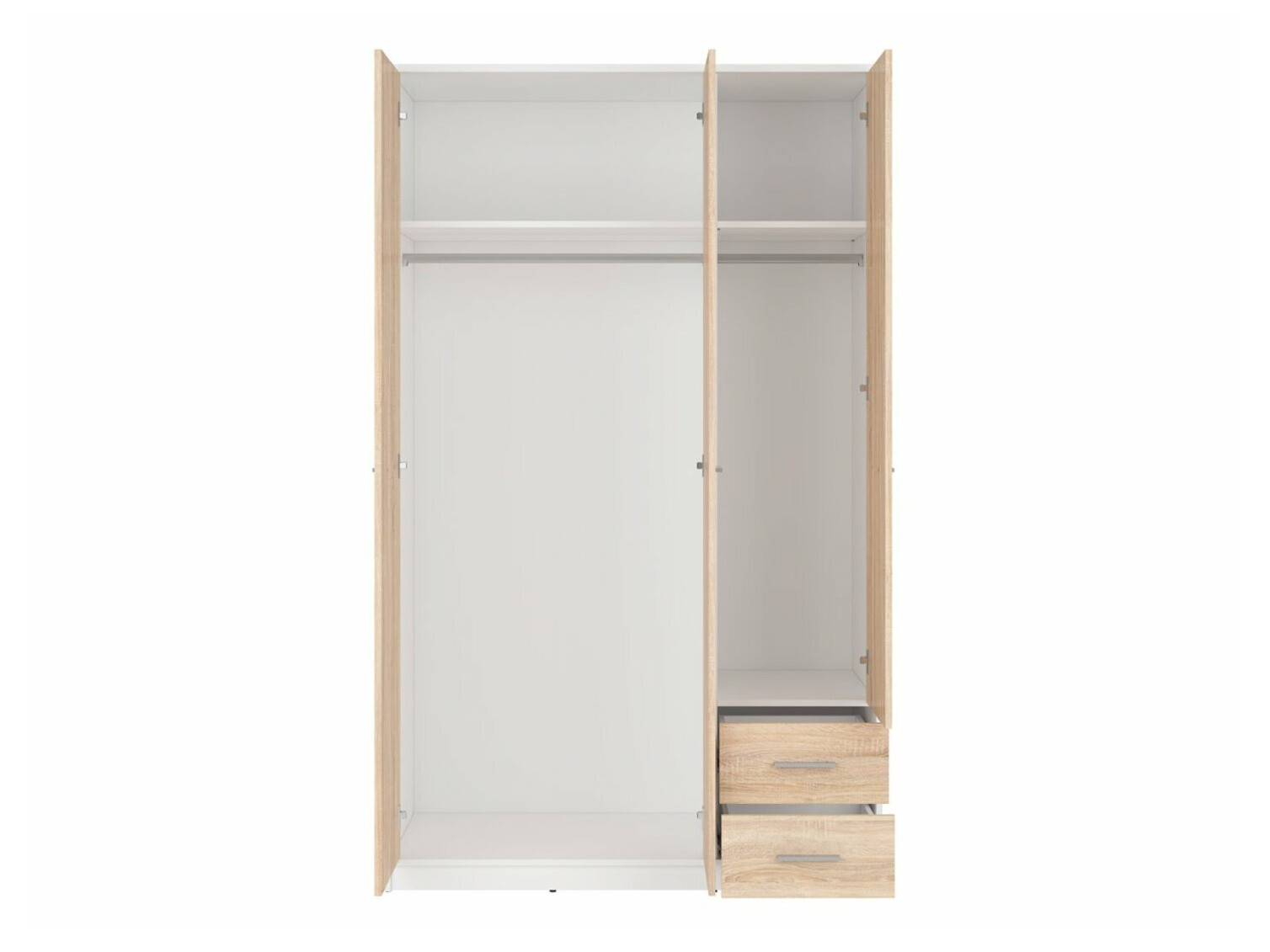 Skapis Novsore 134 (Balts + Sonomas ozols)