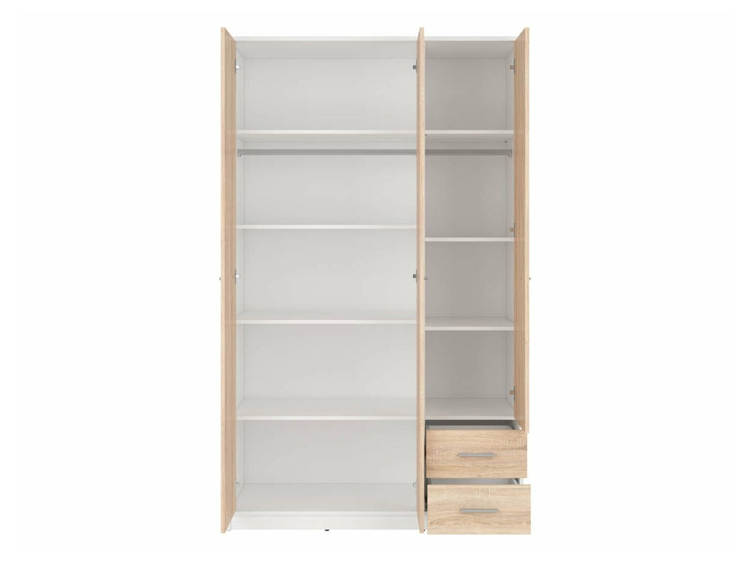 Skapis Novsore 134 (Balts + Sonomas ozols)