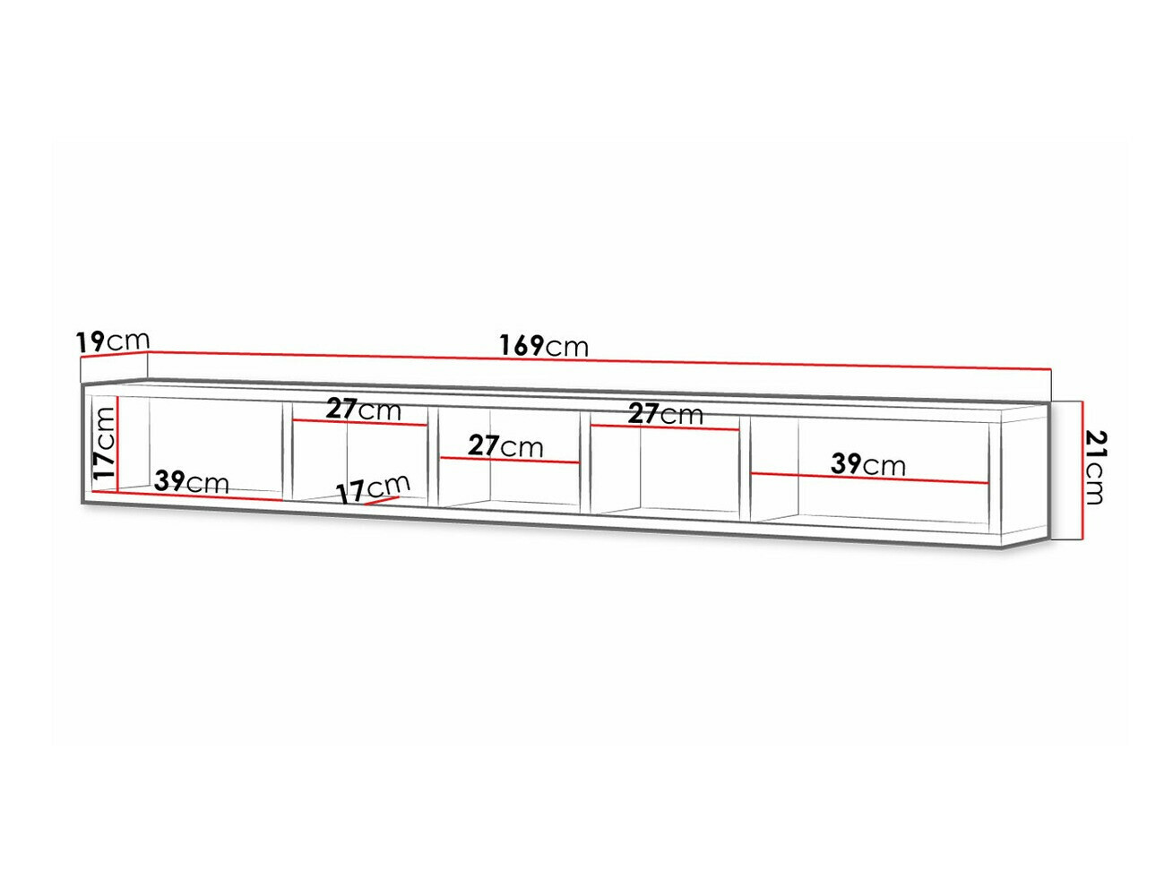 Настенная полка Torsone 105 (Белый)