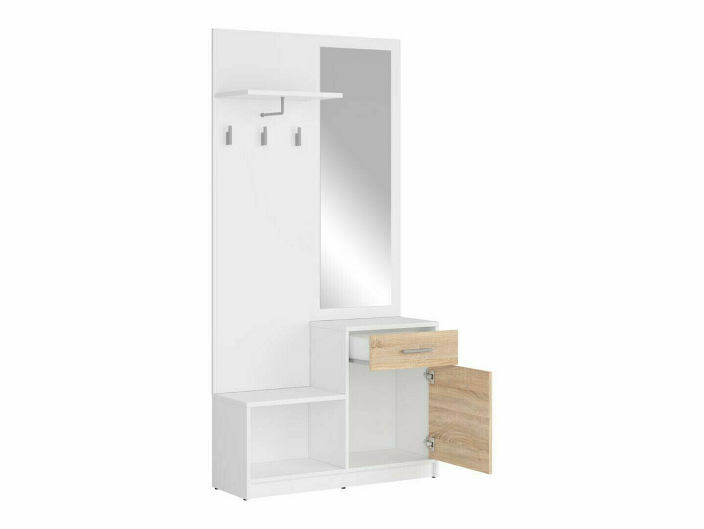 Прихожая Novsore 145 (Белый + Сонома Дуб)