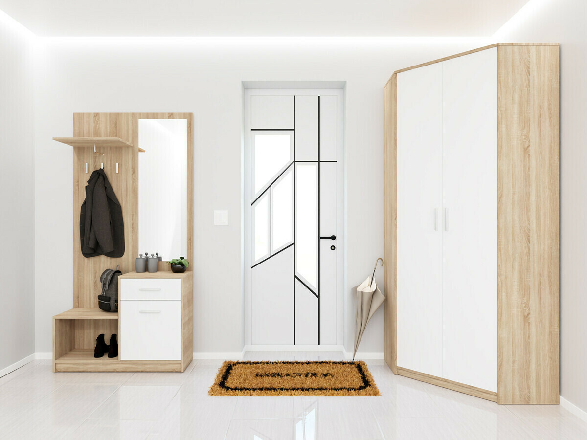 Прихожая Novsore 145 (Сонома Дуб + Белый)