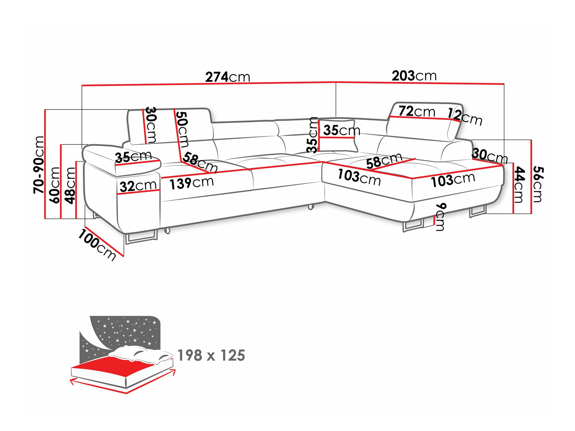 Stūra dīvāns Comfivo Eliferu 100 (Manila 26)