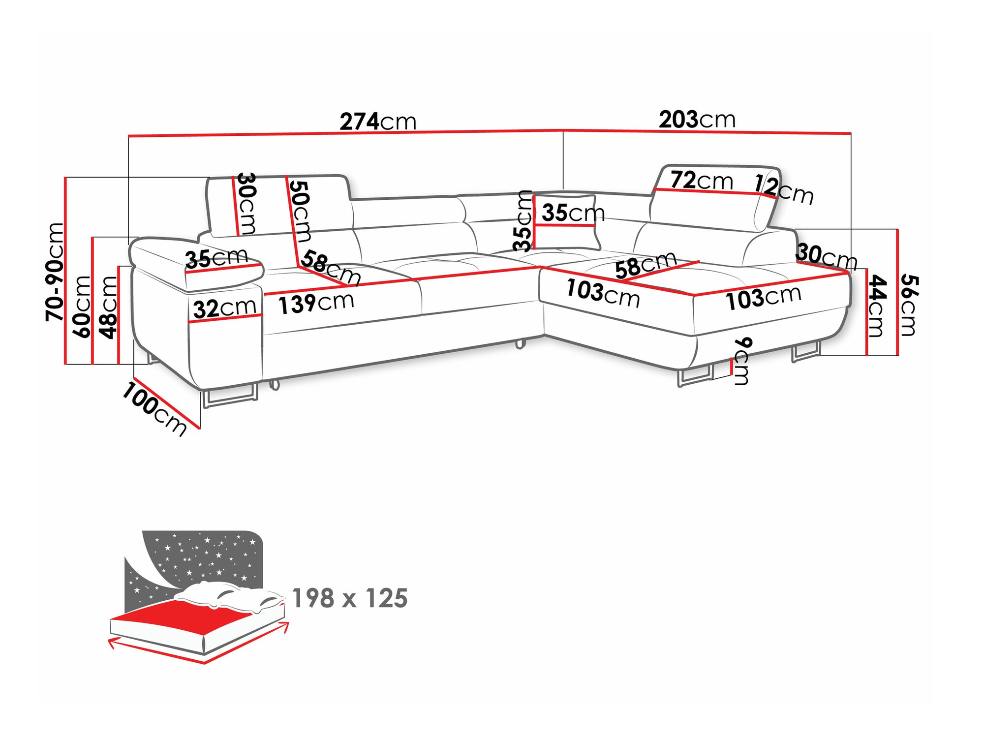 Stūra dīvāns Comfivo Eliferu 100 (Poso 47)