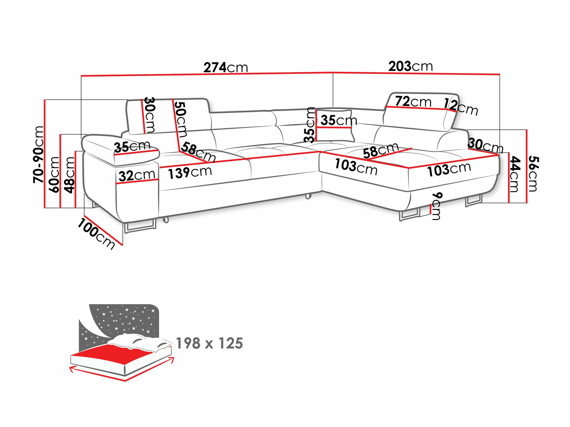 Stūra dīvāns Comfivo Eliferu 100 (Wave 05)