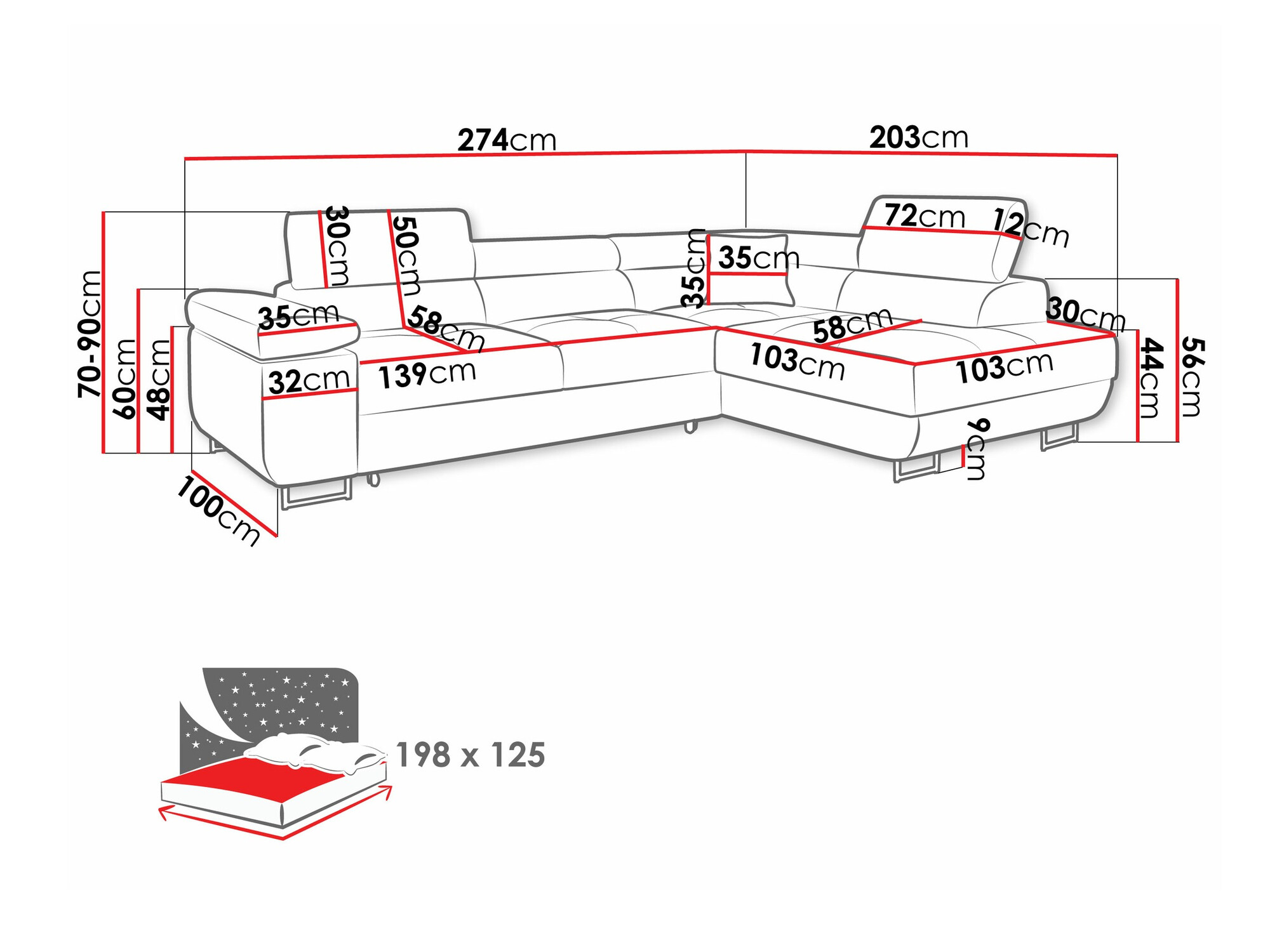 Stūra dīvāns Comfivo Eliferu 100 (Wave 05)
