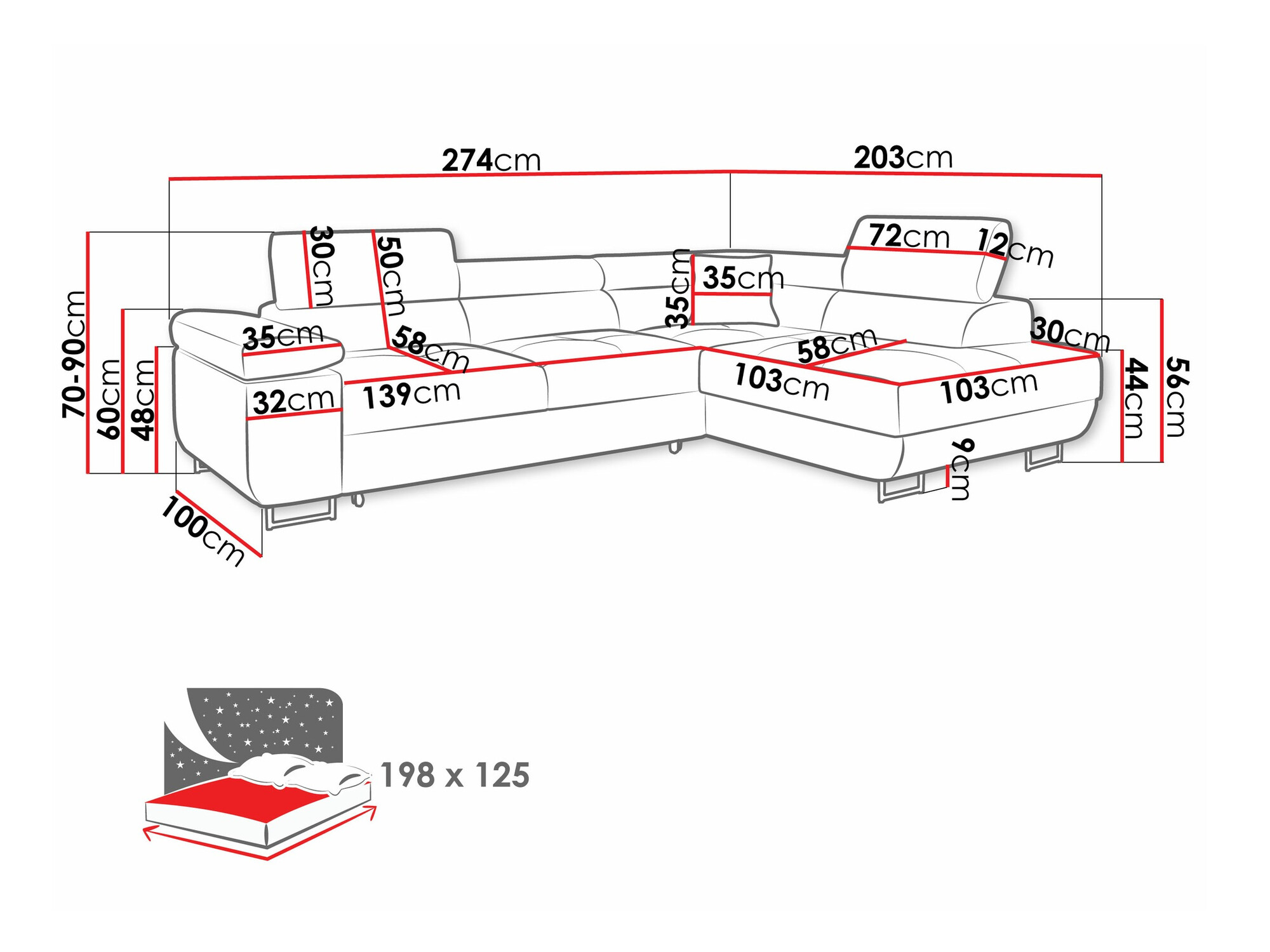 Stūra dīvāns Comfivo Vinetum (Manila 18)