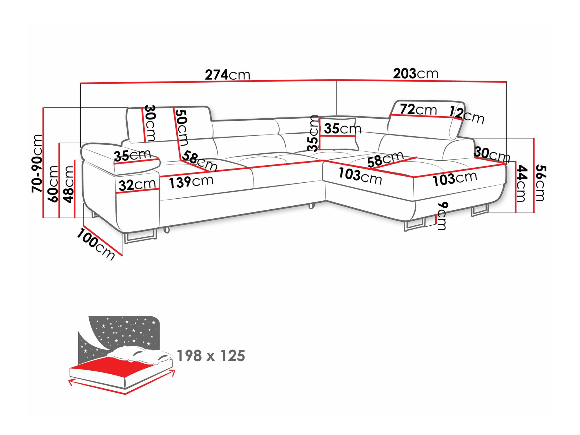 Угловой диван Comfivo Eliferu 100 (Soft 017 + Lux 05)