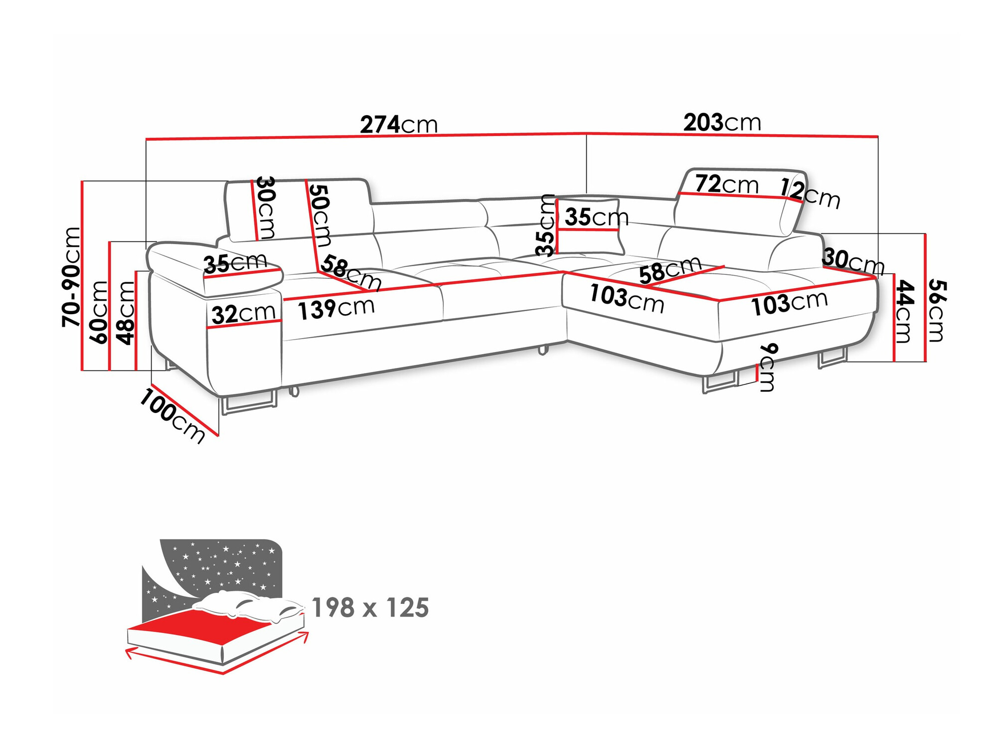 Угловой диван Comfivo Eliferu 100 (Soft 017 + Lux 05)