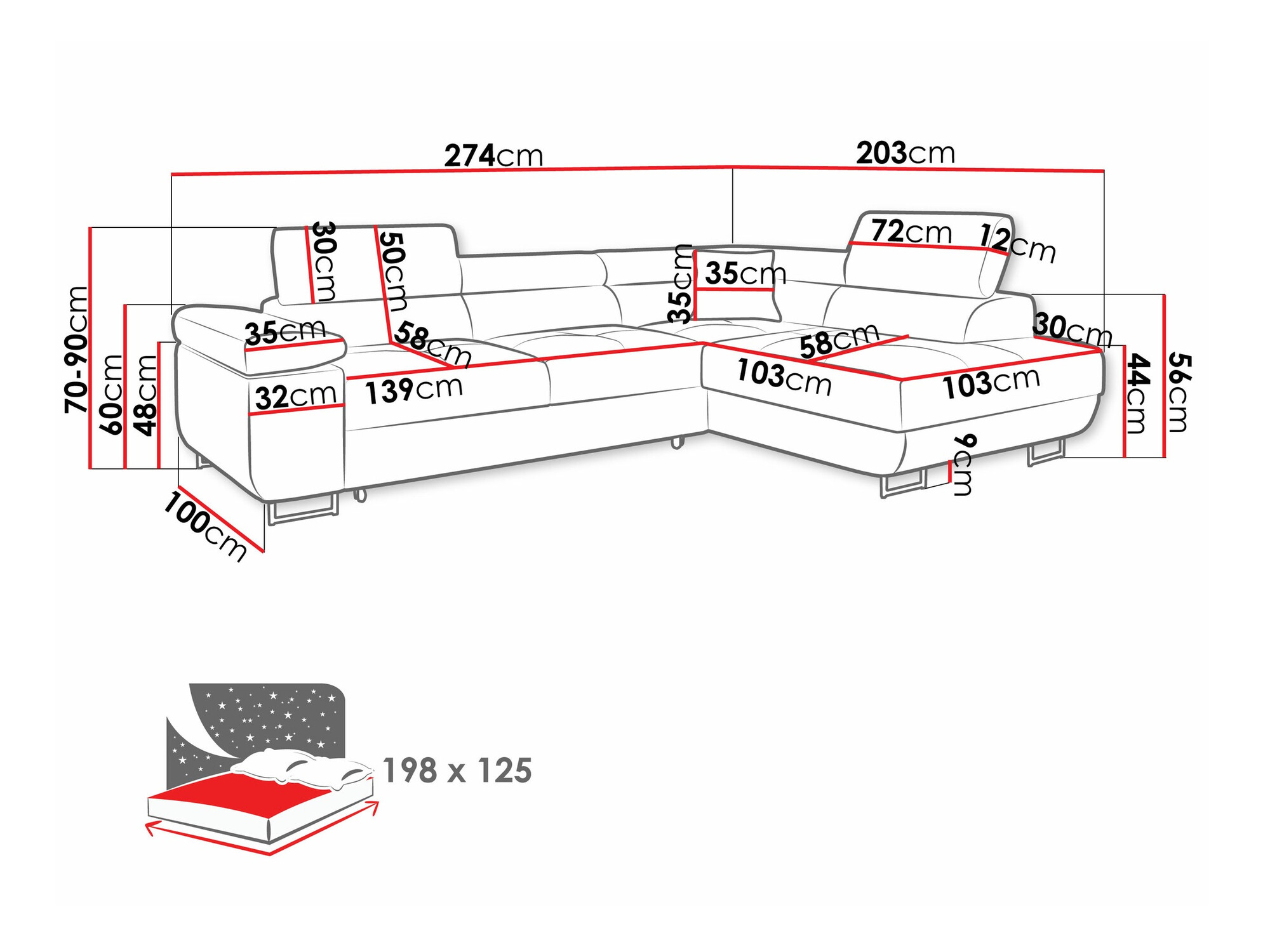 Угловой диван Comfivo Eliferu 100 (Soft 066 + Lux 03)