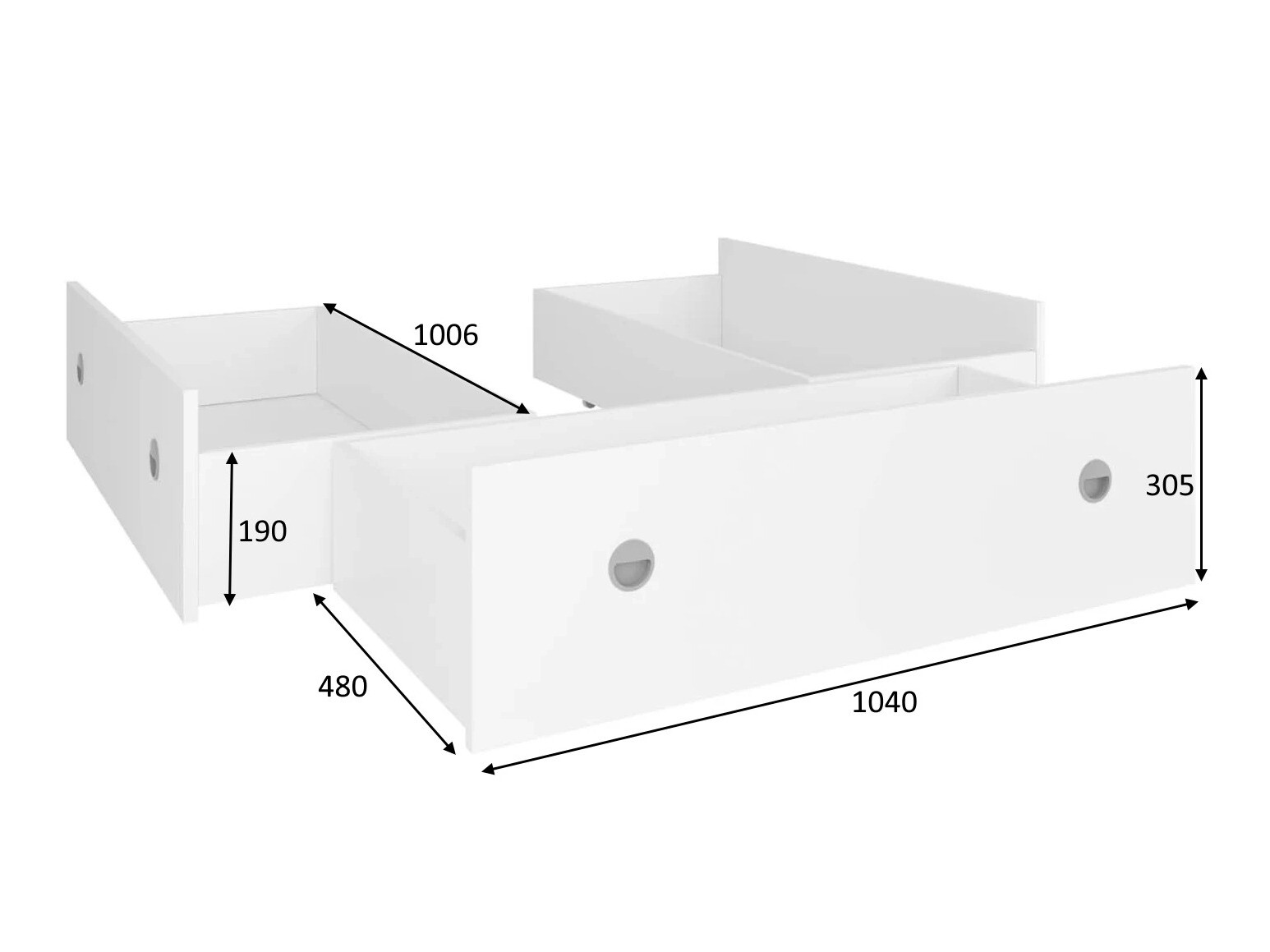 Gultas veļas kaste Novsore 129 (Balts) (3 gab.)