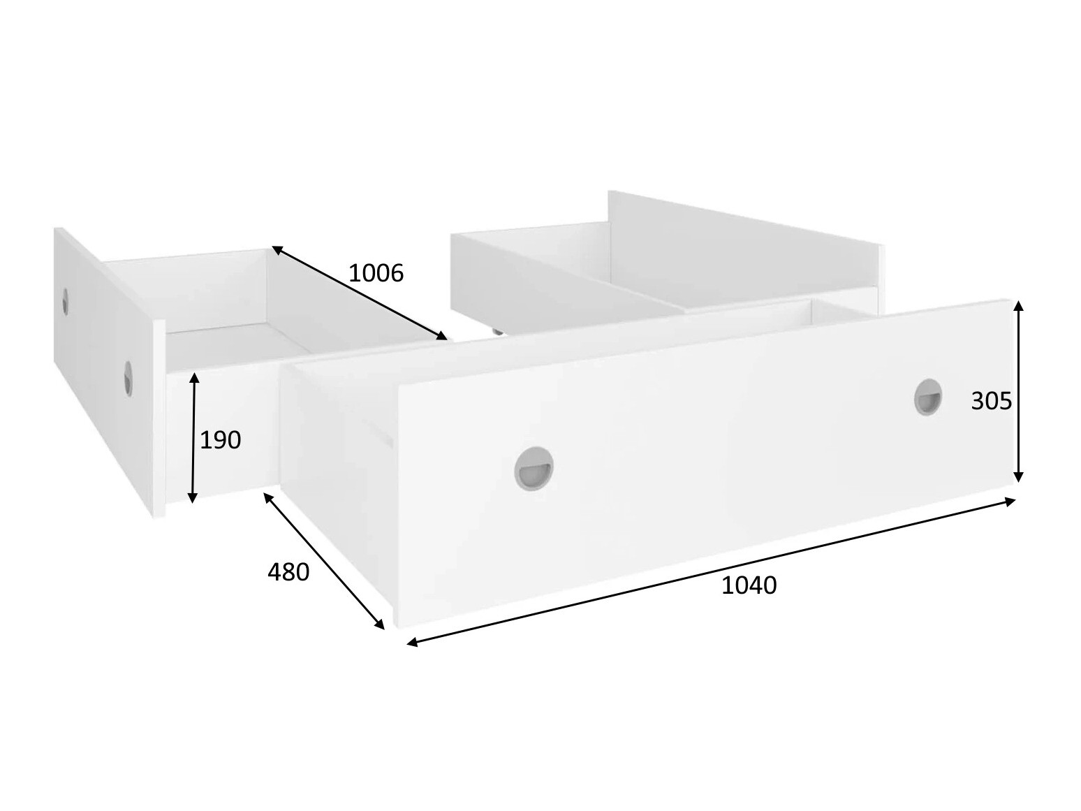 Gultas veļas kaste Novsore 129 (Sonomas ozols) (3 gab.)