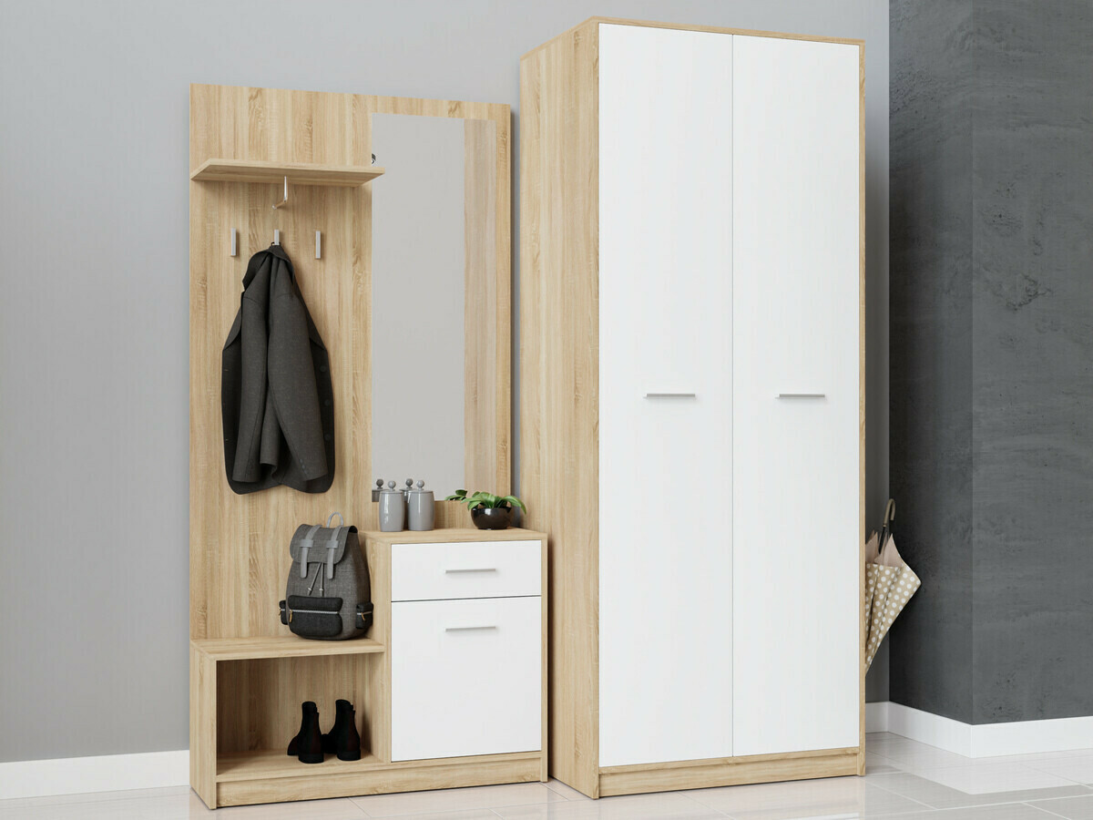 Priekšnama komplekts Novsore 146 (Sonomas ozols + Balts)