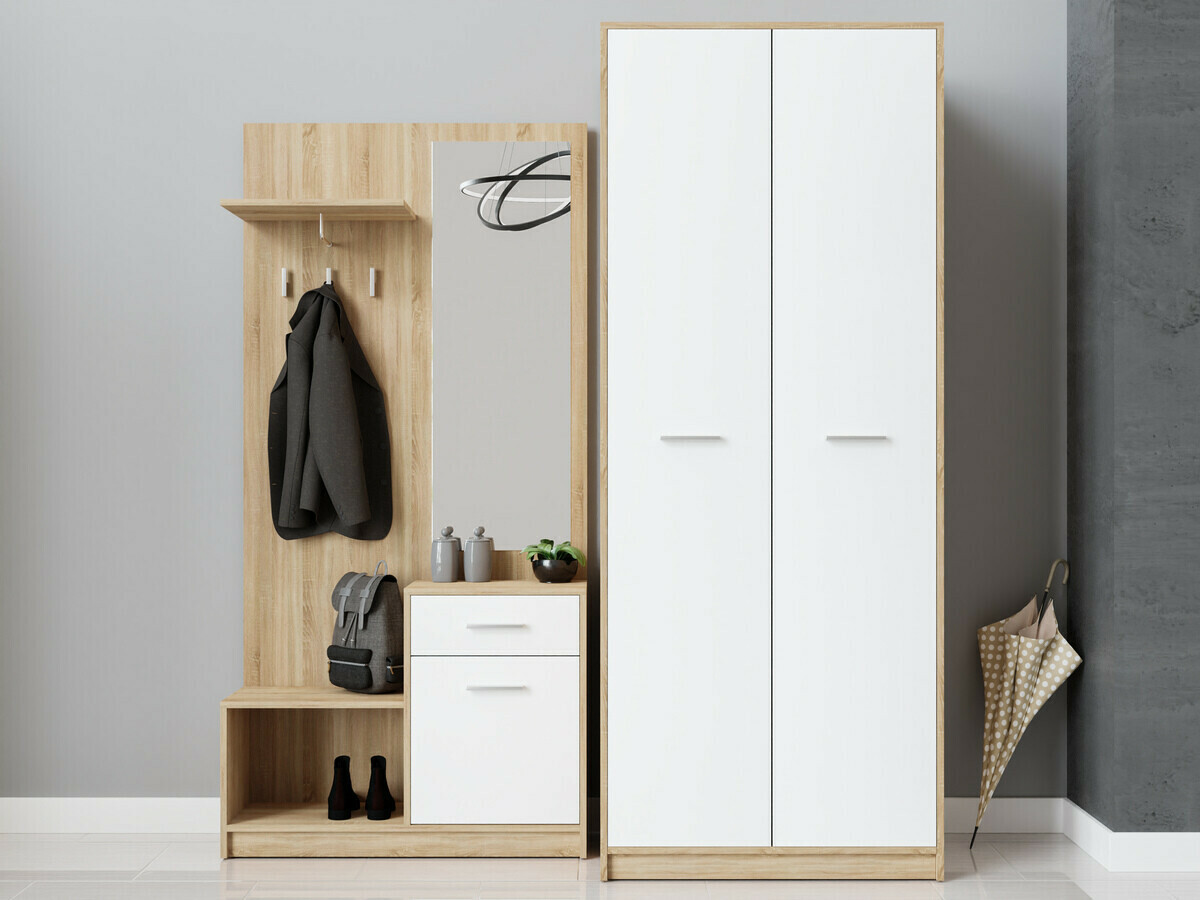 Прихожая Novsore 146 (Сонома Дуб + Белый)