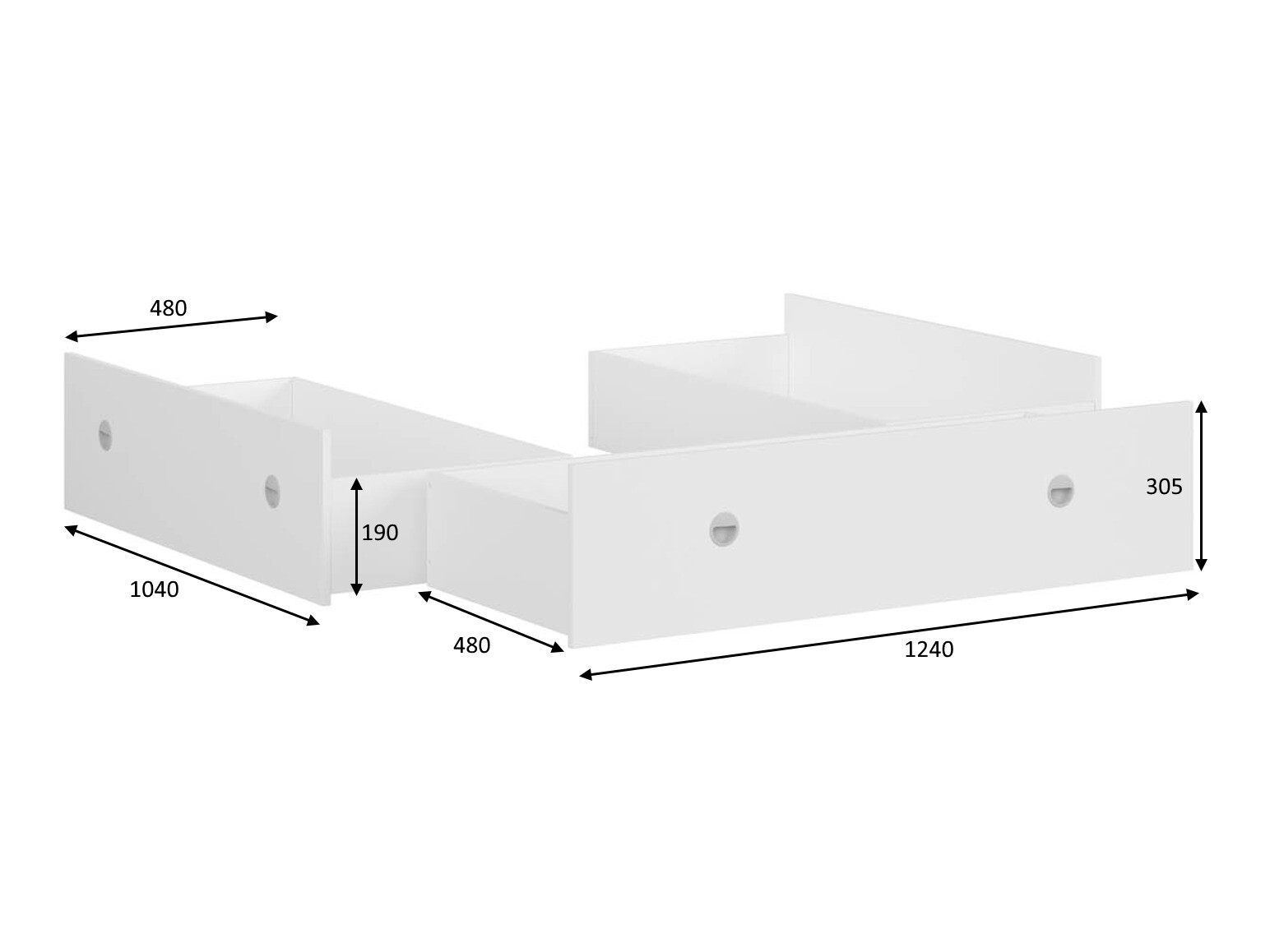 Ящик для постельного белья Novsore 131 (Белый) (3 шт.)