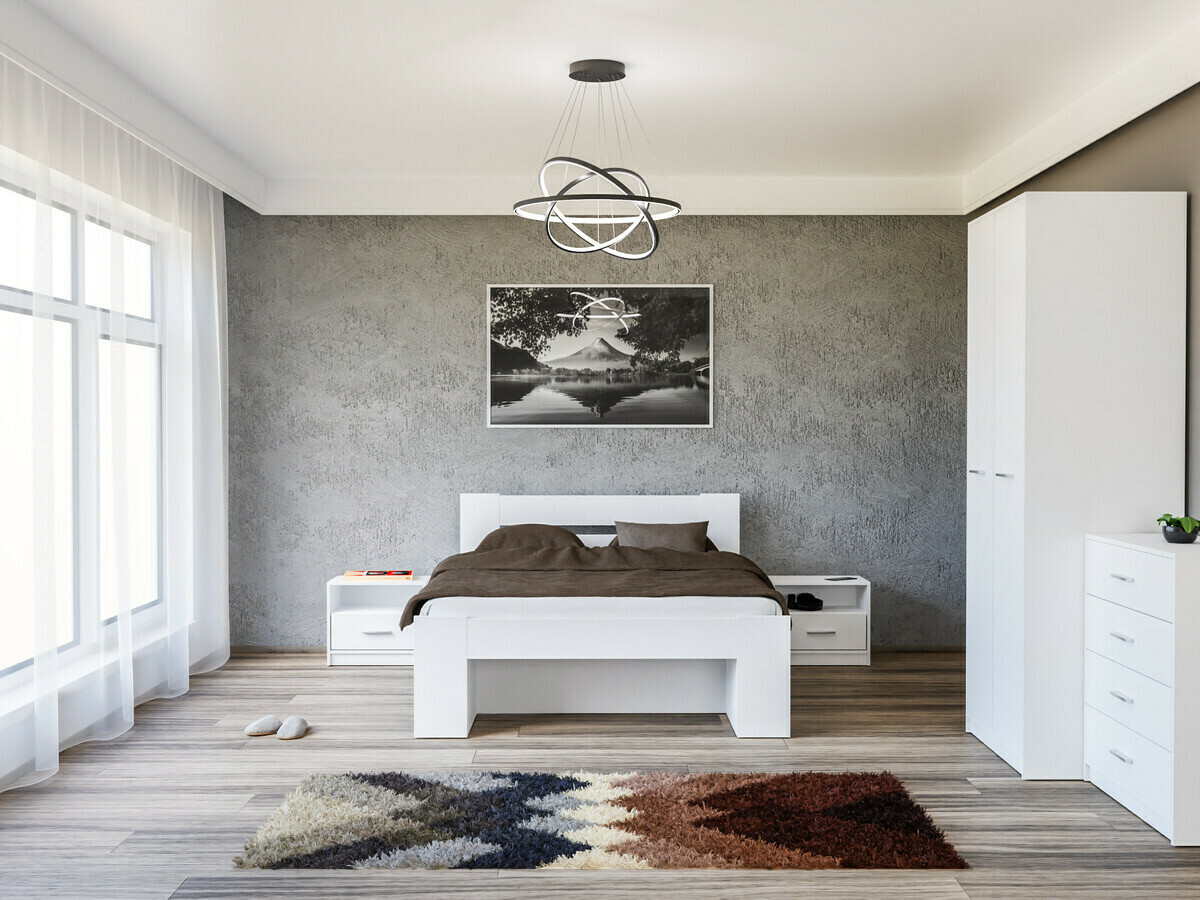 Guļamistabas komplekts Novsore 147 (Balts)