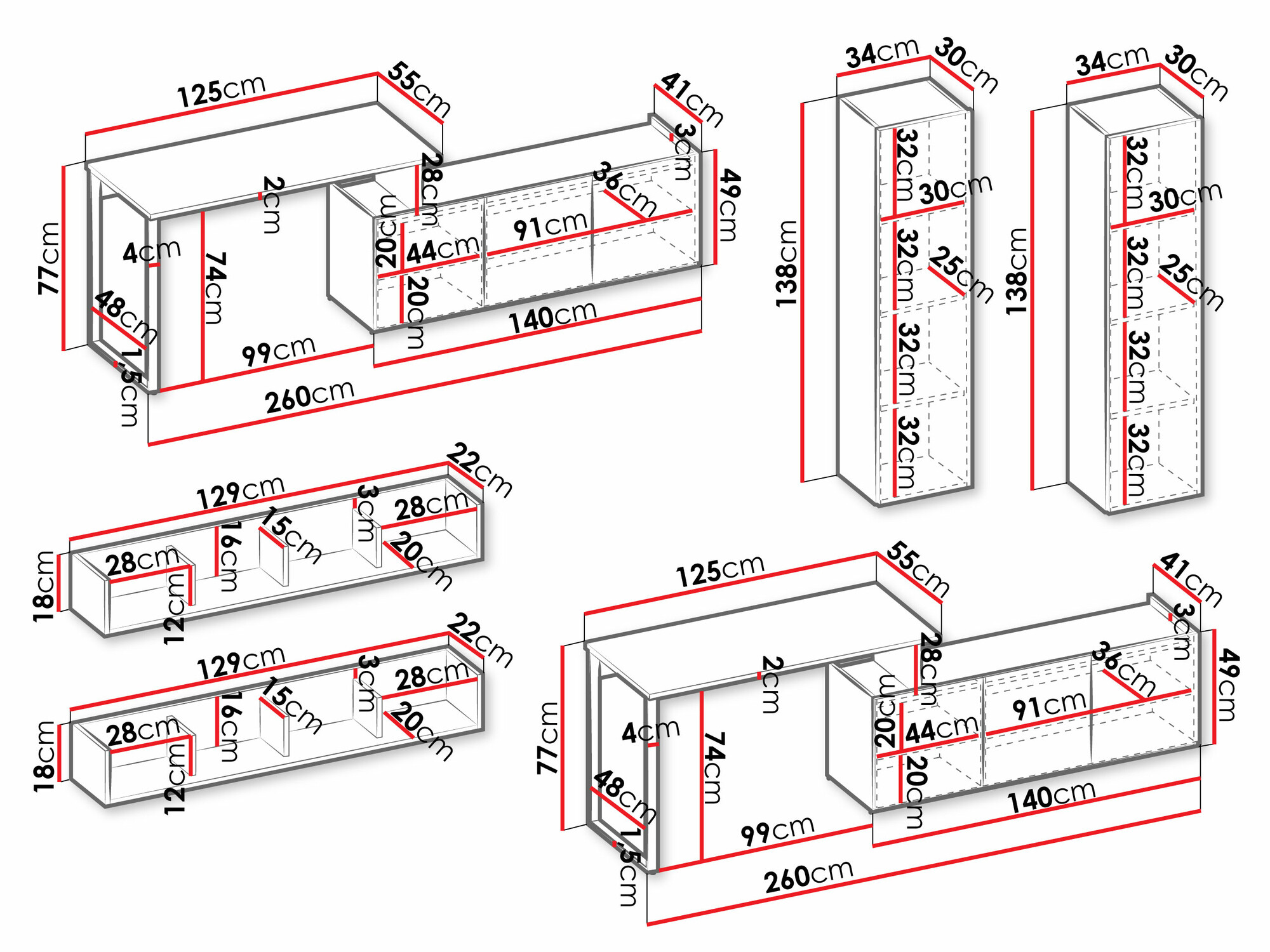 Комплект для домашнего офиса Tivseva 116