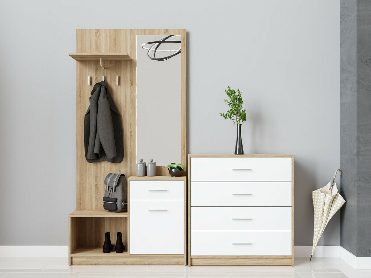 Priekšnama komplekts Novsore 148 (Sonomas ozols + Balts)