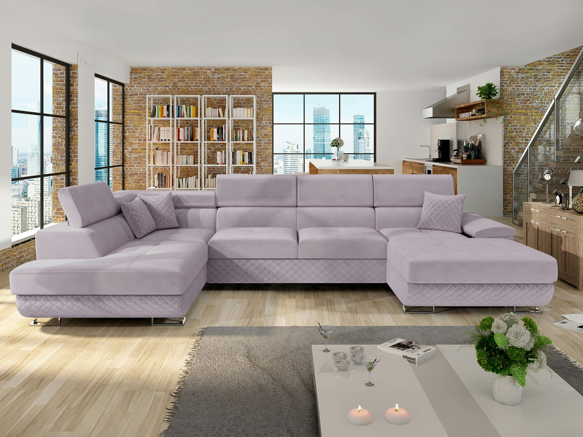 Stūra dīvāns Comfivo Ruta V (Prestige 2765 Karo + Prestige 2765)
