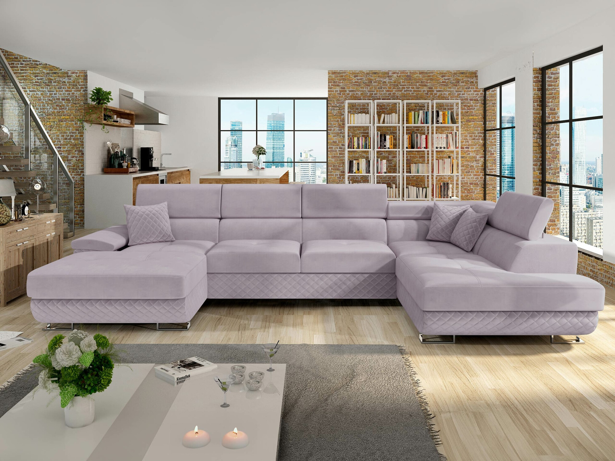 Stūra dīvāns Comfivo Ruta V (Prestige 2765 Karo + Prestige 2765)
