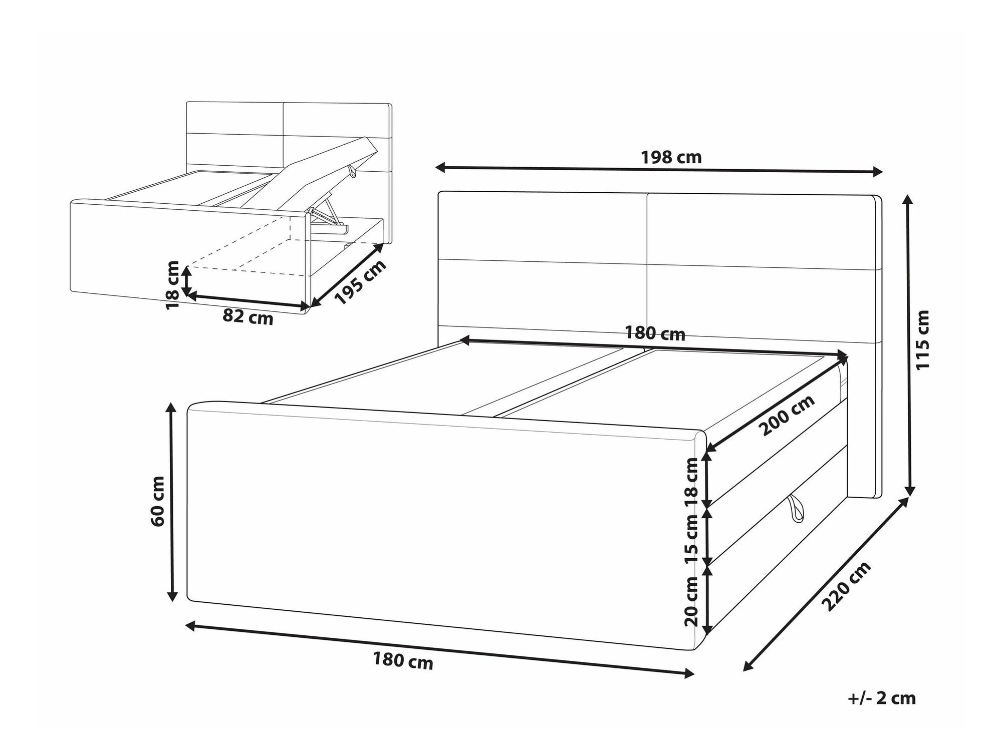 Kontinentālā gulta Berwyn 2394 (Pelēks)