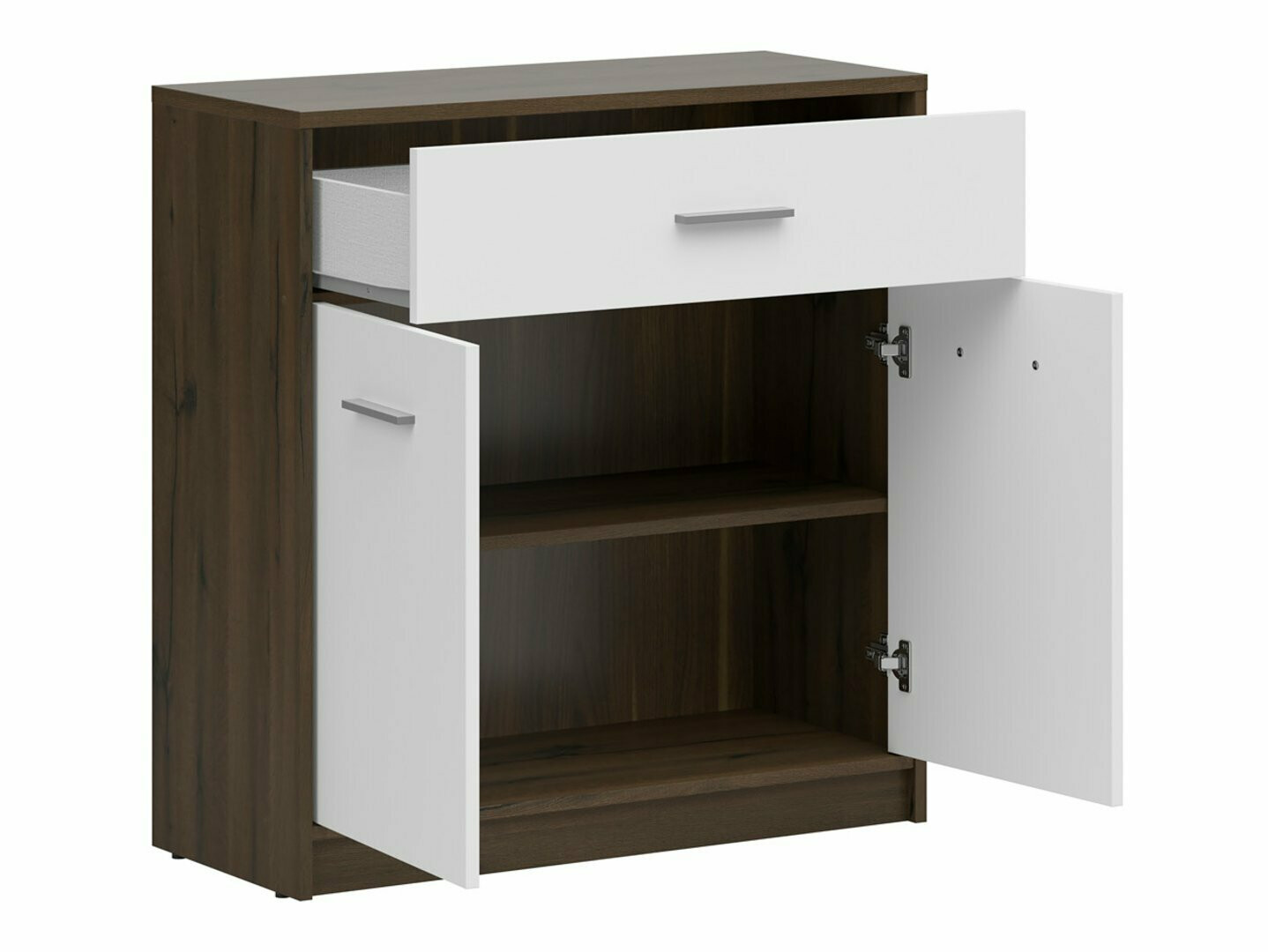 Kumode Novsore 115 (Tumšs ozols + Balts)