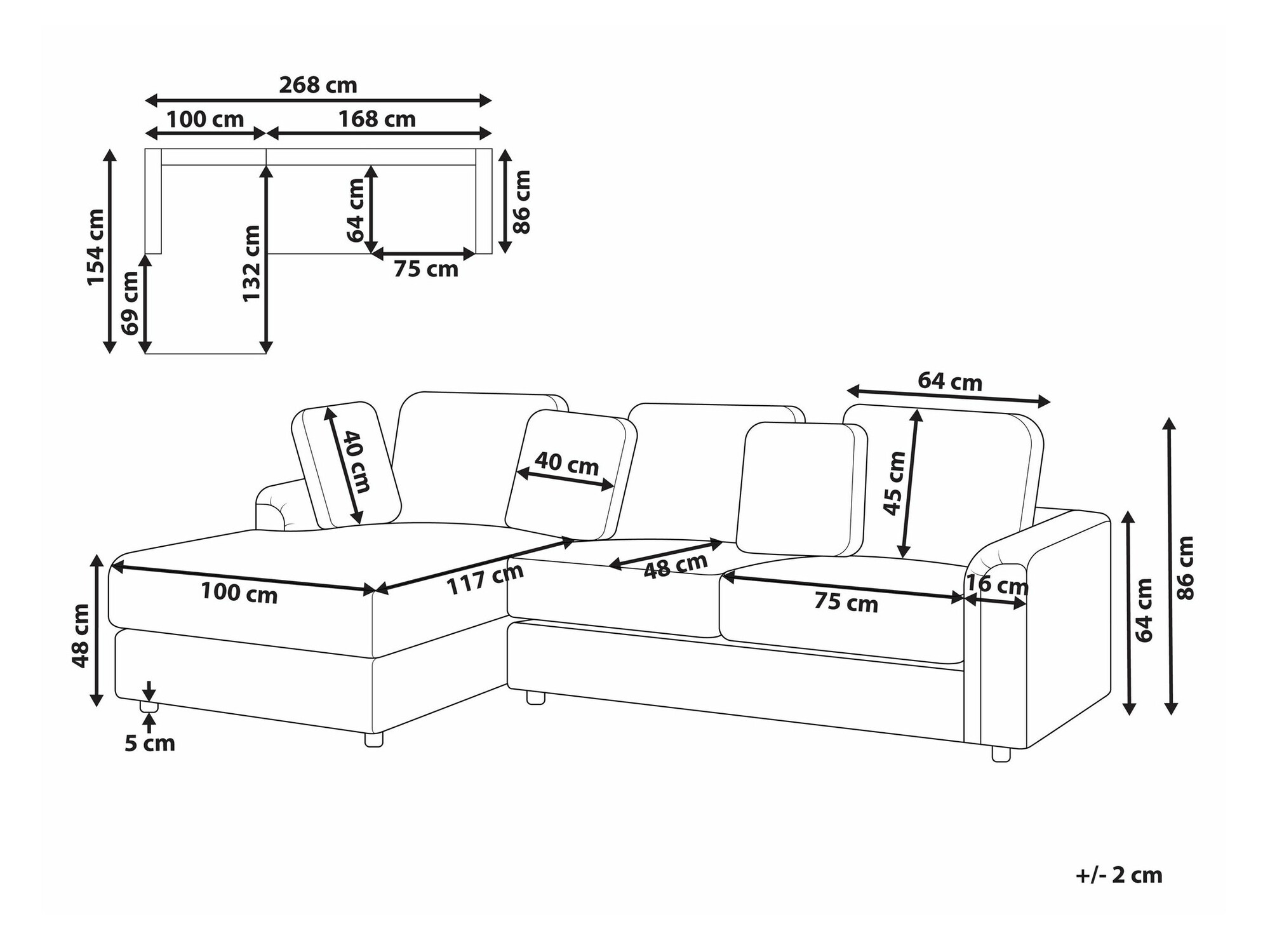 Stūra dīvāns Berwyn 2395 (Bēšs)