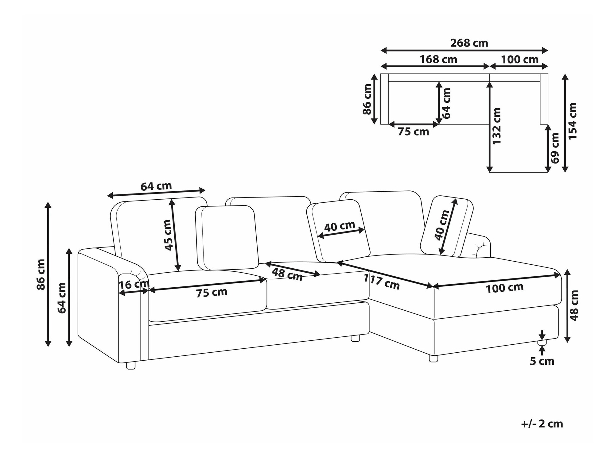 Stūra dīvāns Berwyn 2395 (Bēšs)