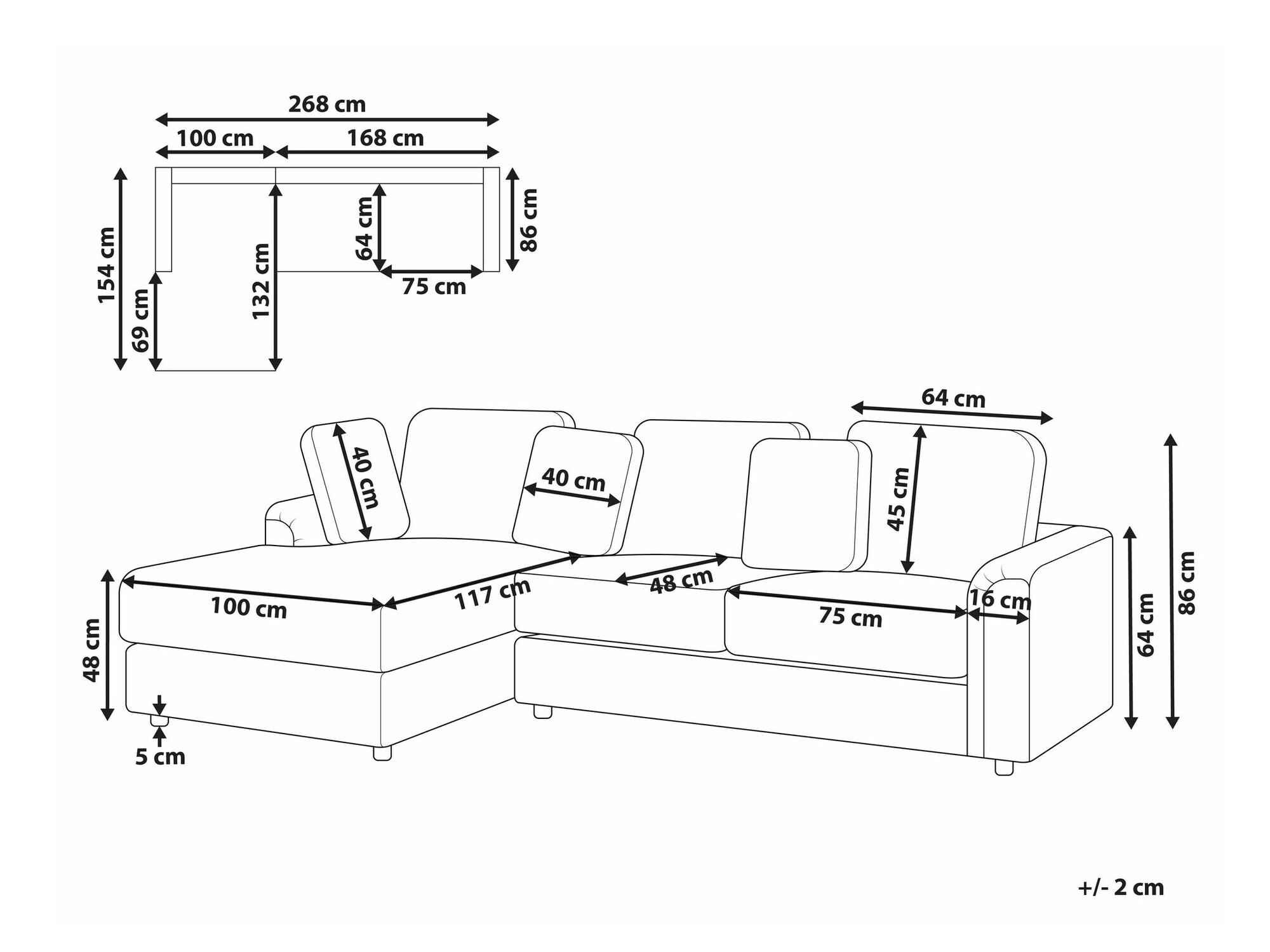 Угловой диван Berwyn 2395 (Taupe)
