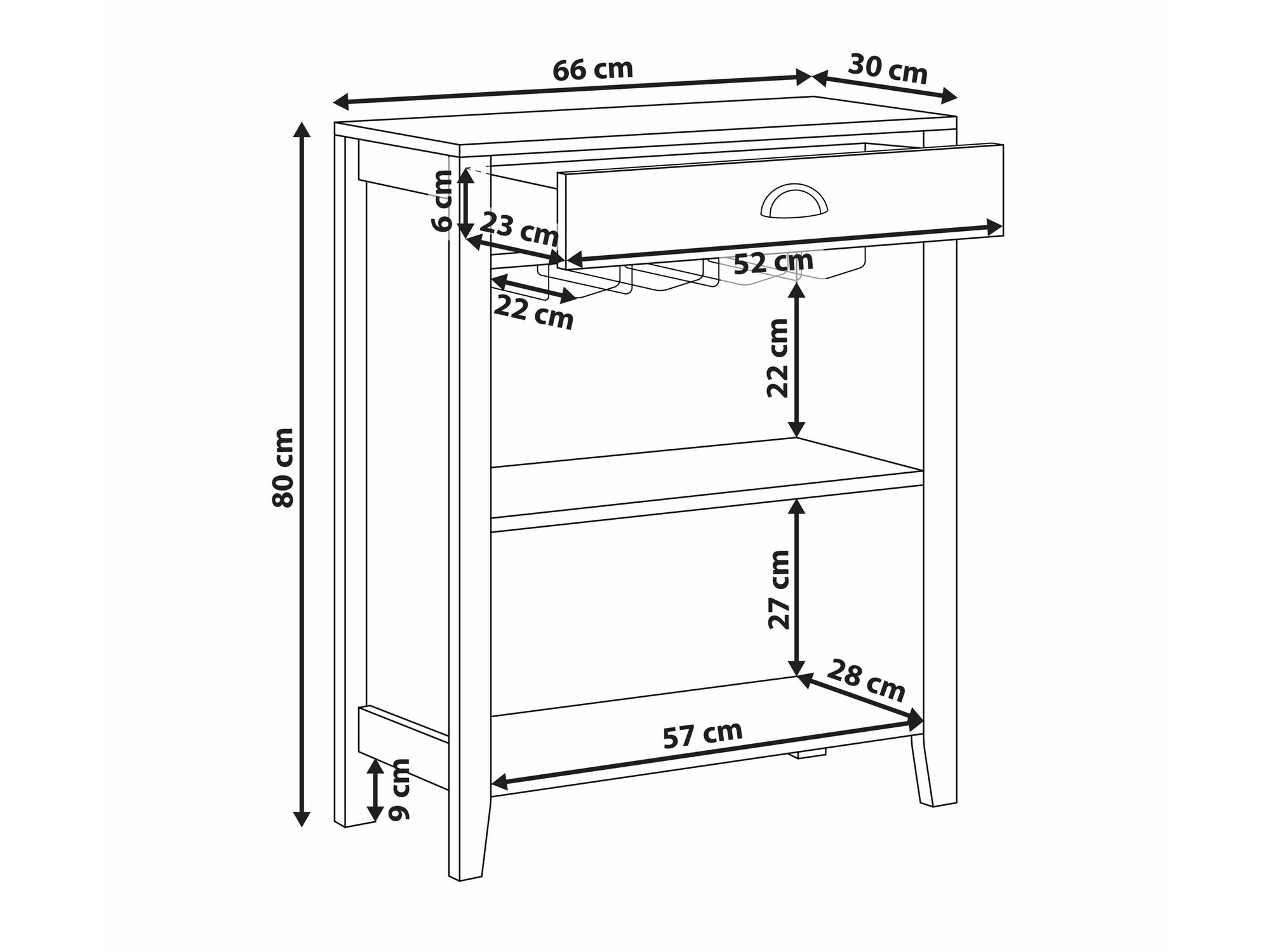Kafijas galdiņš Berwyn 2399 (Tumšs koks)