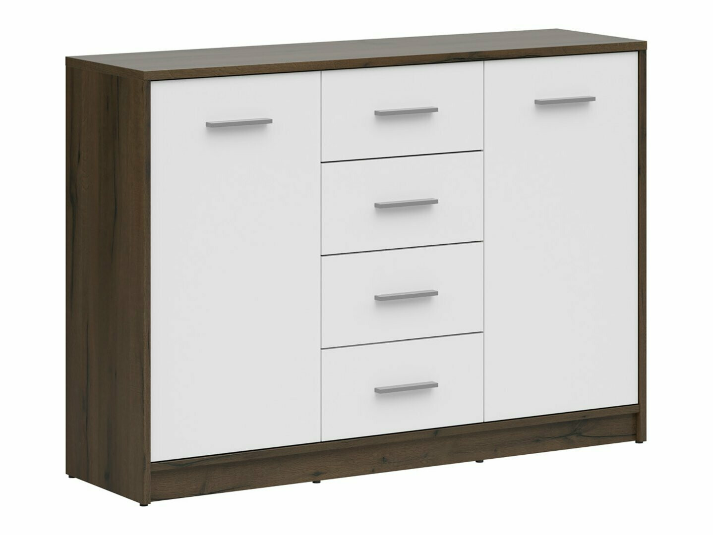 Kомод Novsore 118 (Темный дуб + Белый)