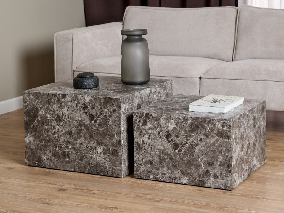 Комплект журнальных столиков Norsica 603 (Коричневый мрамор)