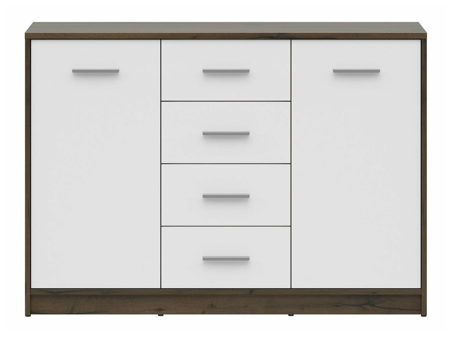 Kumode Novsore 118 (Tumšs ozols + Balts)