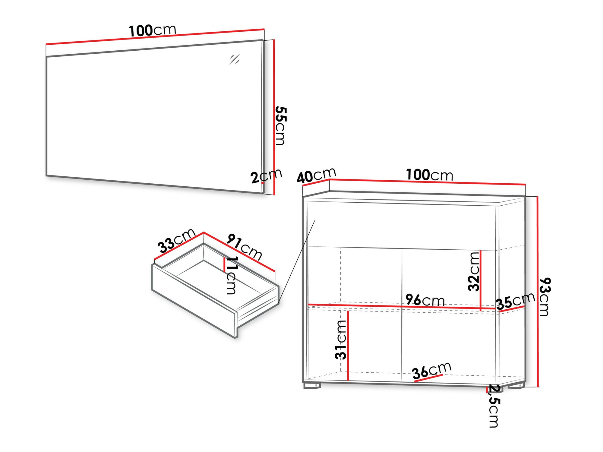 Priekšnama komplekts Comfivo Fersoe 116 (Balts)
