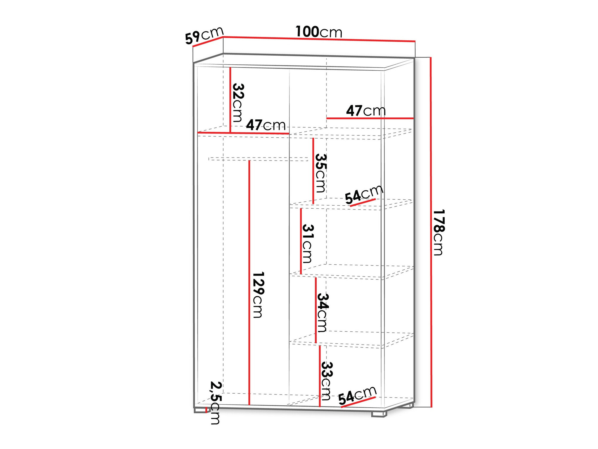 Skapis Comfivo Fersoe 113 (Balts)