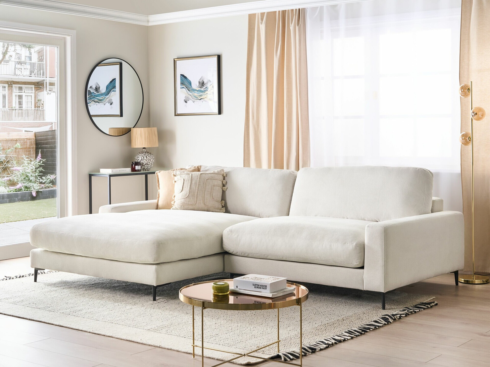 Stūra dīvāns Berwyn 2398 (Balts)