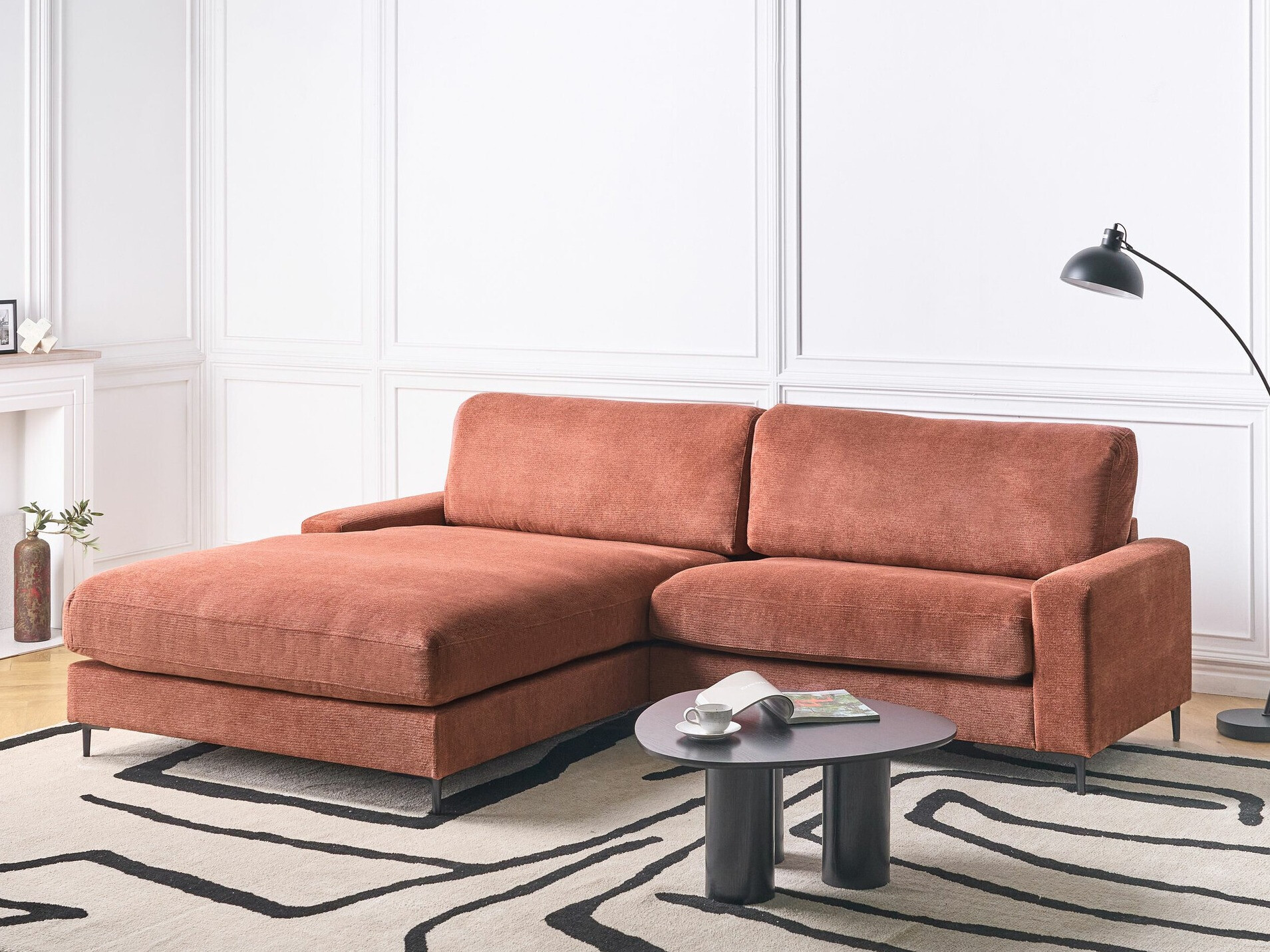 Stūra dīvāns Berwyn 2398 (Sarkans)