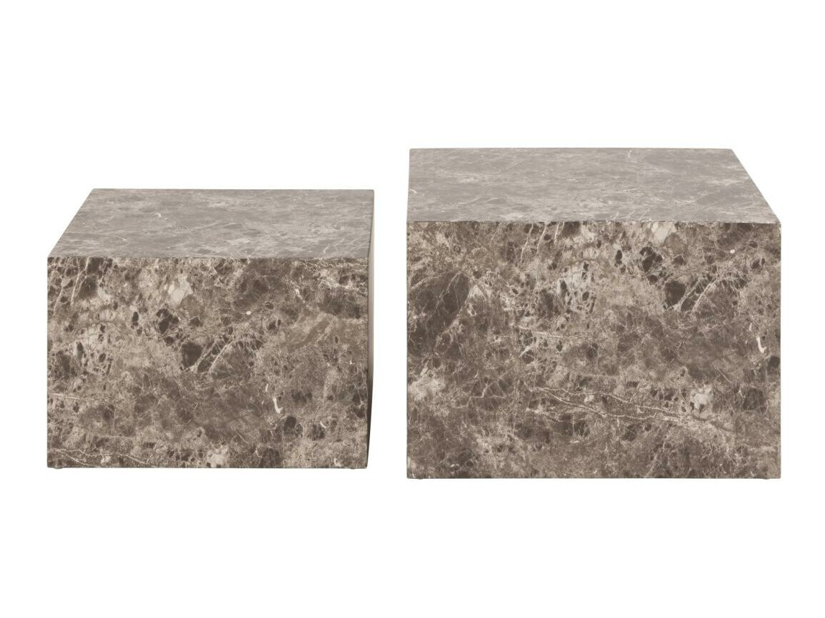 Žurnālu galdiņu komplekts Norsica 603 (Brūns marmors)