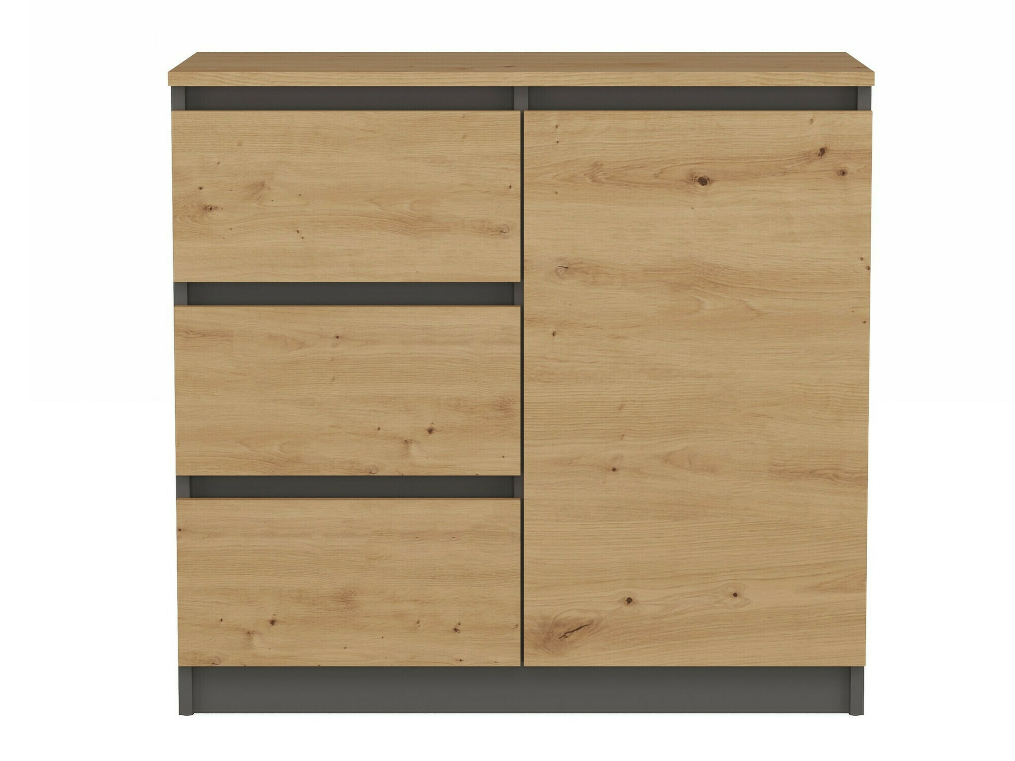 Kомод Elbvelu 109 (Антрацит + Artisan дуб)