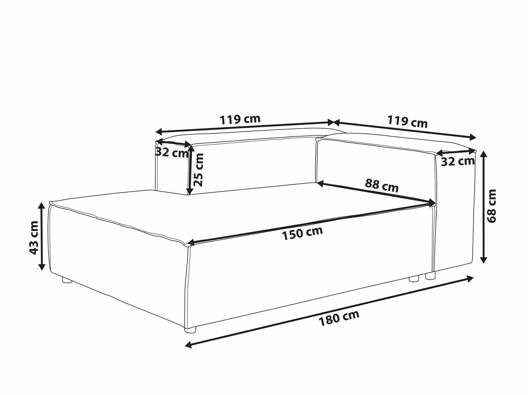 Kušete Serophi 102 (Pelēks)