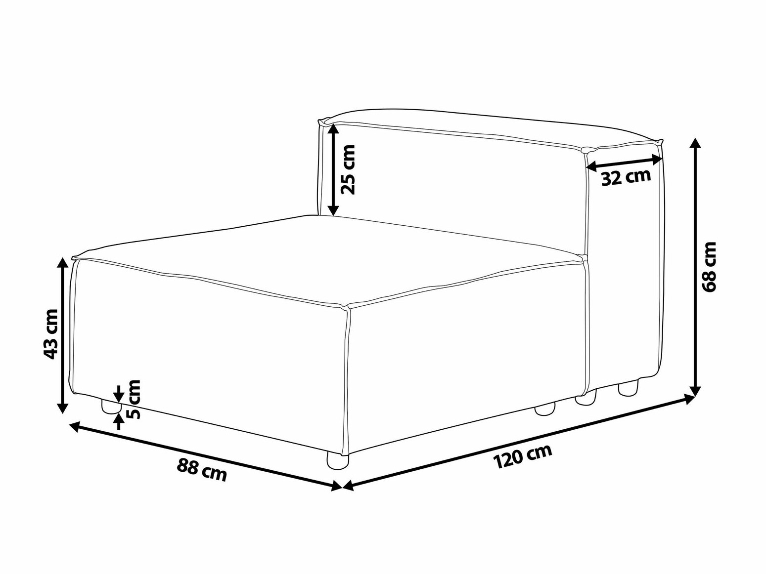 Модульное кресло Serophi 100 (Taupe)