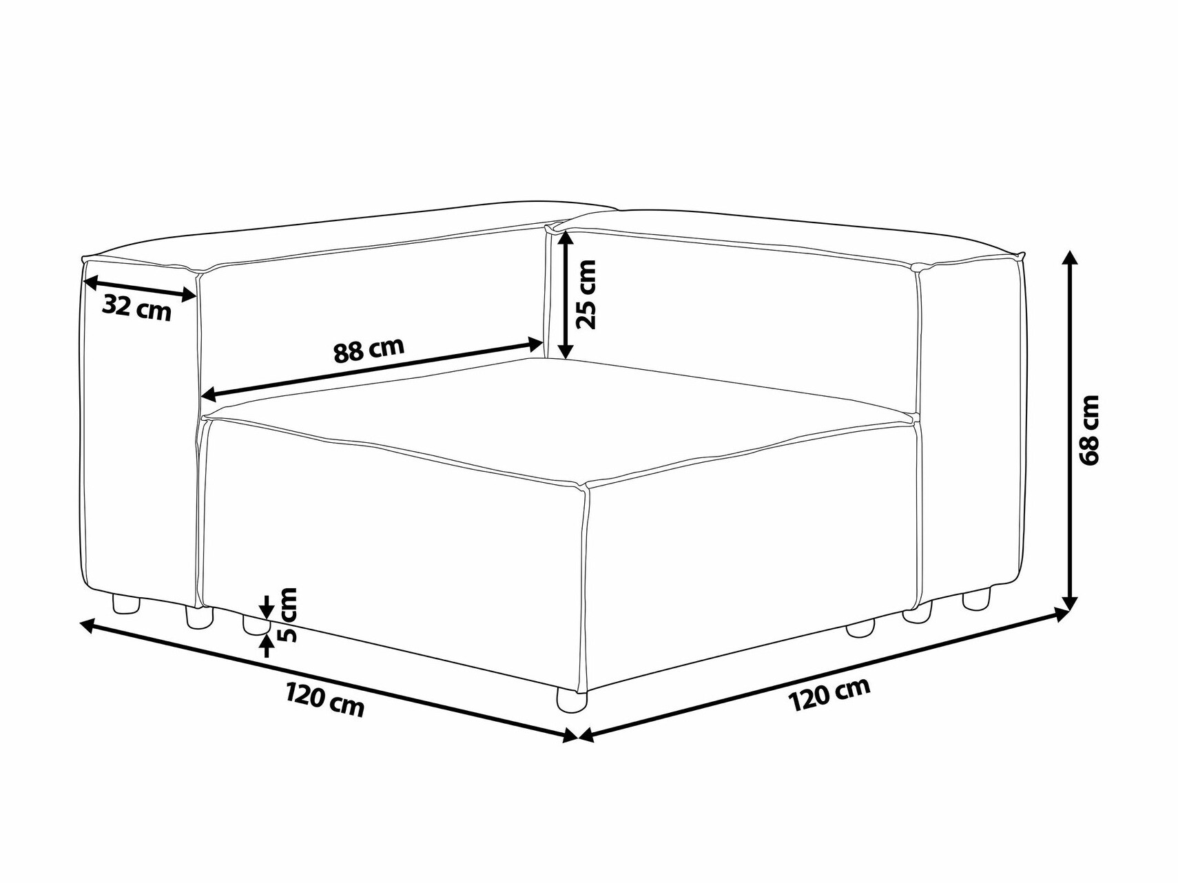 Модульное кресло Serophi 101 (Серый)